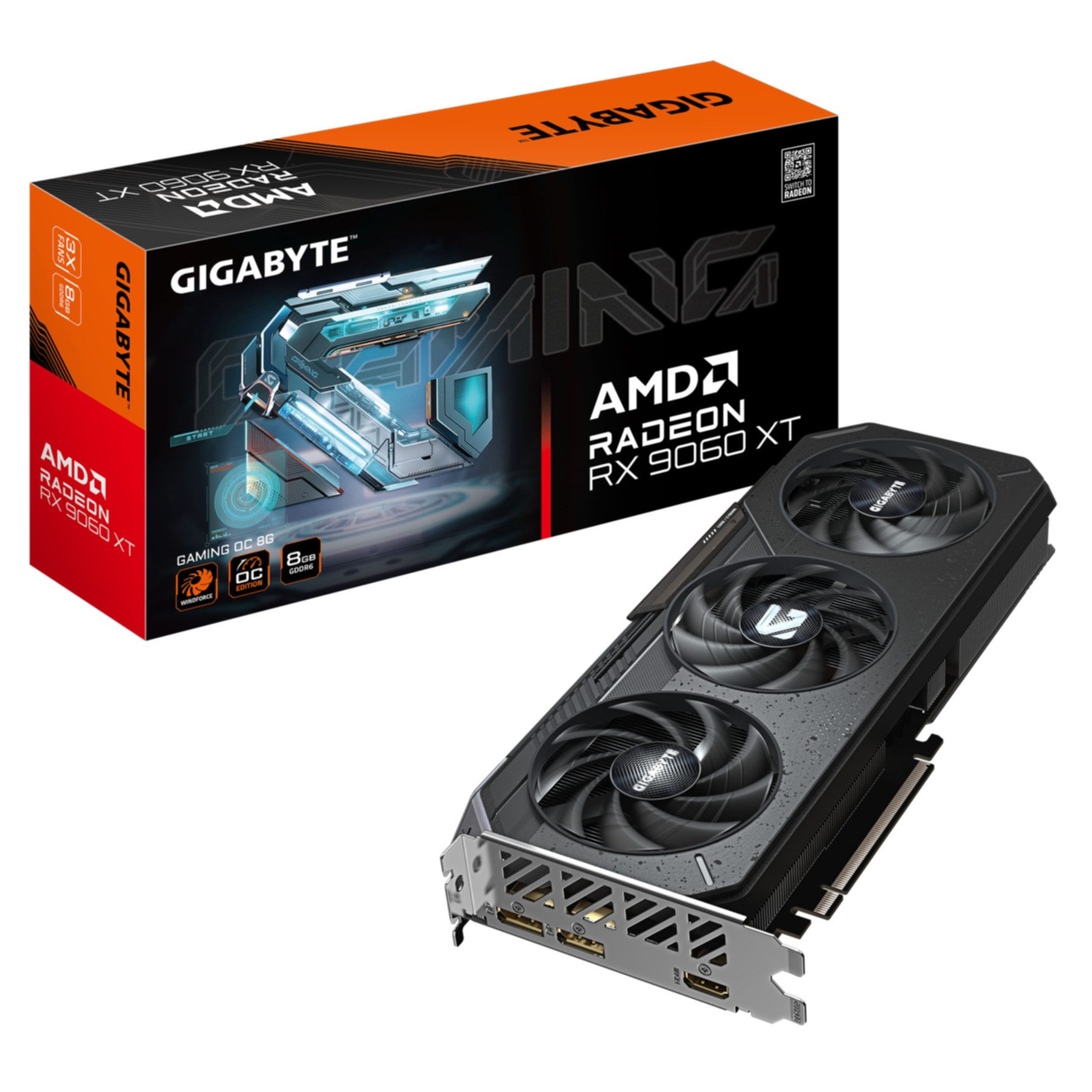 Gigabyte Radeon RX 9060 XT GAMING OC 8G Grafikkarte - 8GB GDDR6, 128bit, PCI-E Grafikkarte