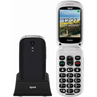 Tiptel Ergophone 6410 Black Senioren/Klapphandy Großtastentelefon Notruffunktion Handy (2,8 Zoll)