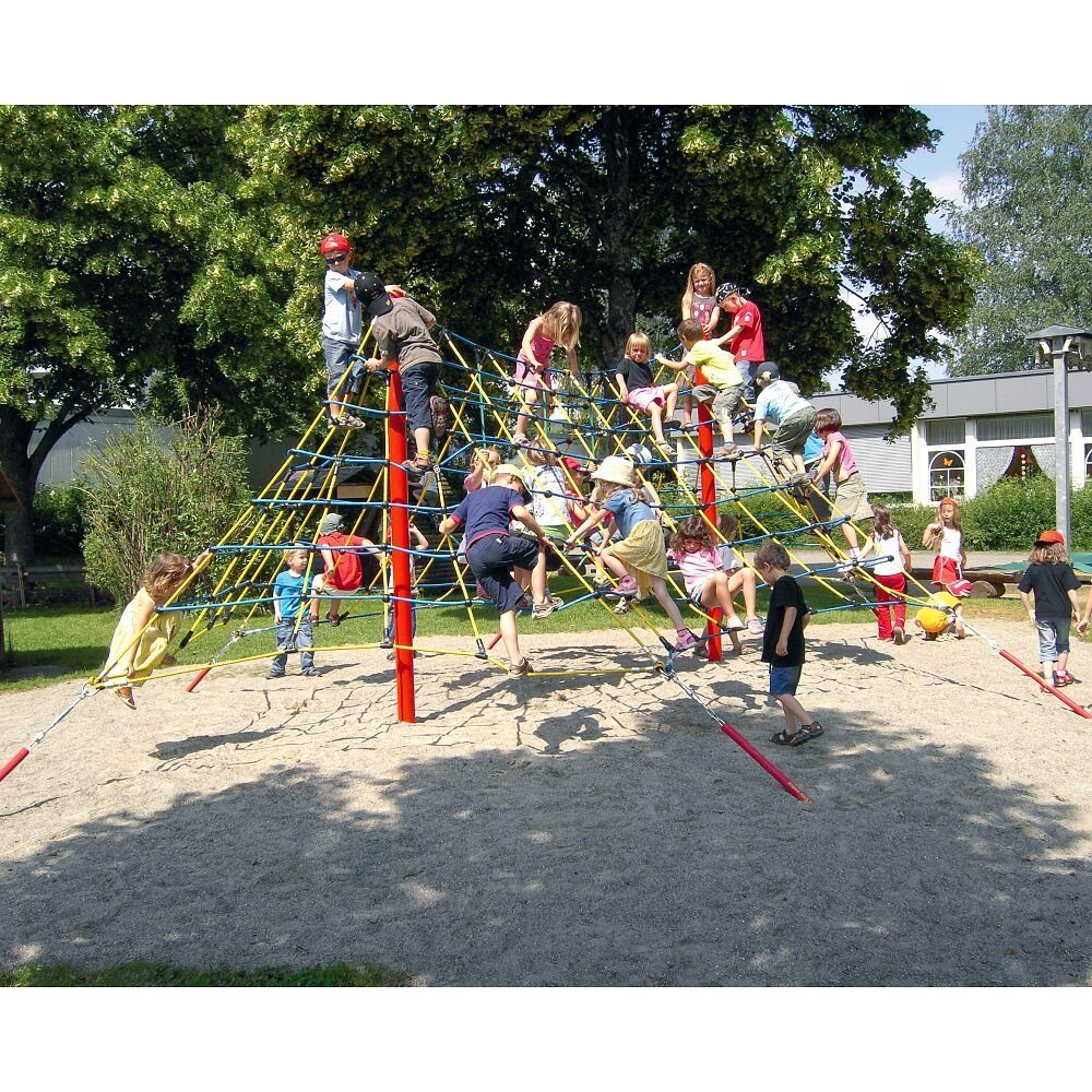 Huck Seiltechnik Klettergerüst Seilspielgerät Zeltnetz Rabenscheid, Ideal für Kindergärten, Schulen und öffentliche Spielplätze