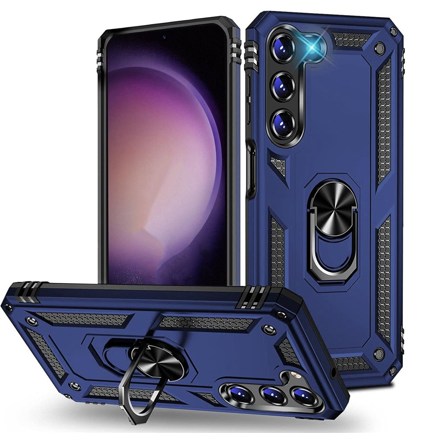 CoolGadget Handyhülle Armor Shield Case für Samsung Galaxy S23 6,1 Zoll, Outdoor Cover mit Magnet Ringhalterung Handy Hülle für Samsung S23 5G