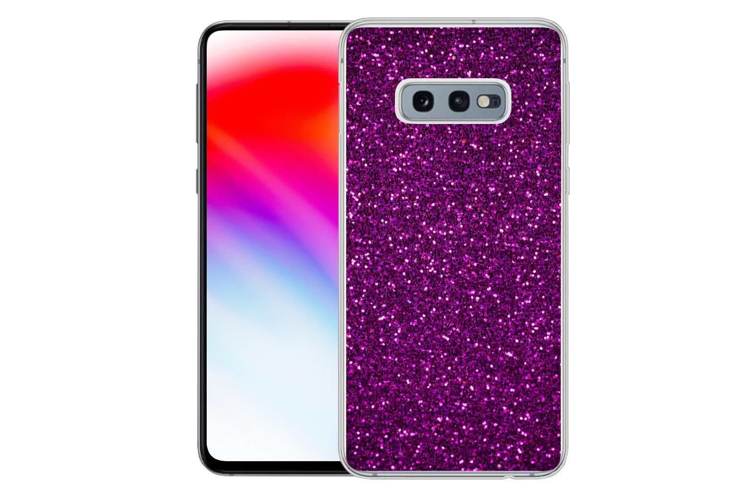 MuchoWow Handyhülle für Samsung Galaxy S10e Lila - Rosa - Muster - Abstrakt, Phone Case, Silikon, Schutzhülle Dünn