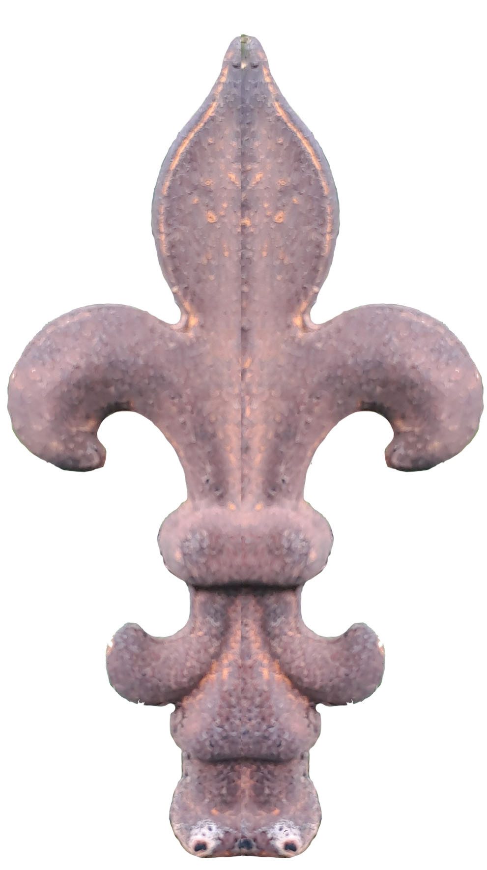 EdelrostPassion Metallzaun, Edelrost Zaunspitze französische Lilie, aus Metall, DIY, H:10-12cm