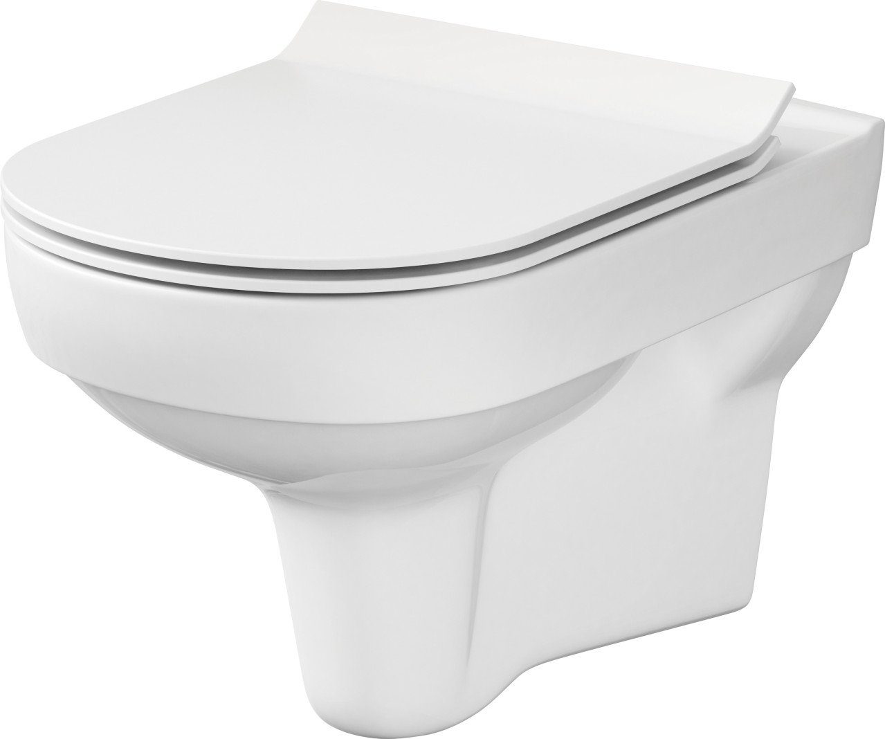 Tiefspül-WC Primaster Wand WC spülrandlos Klea Tiefspüler weiß