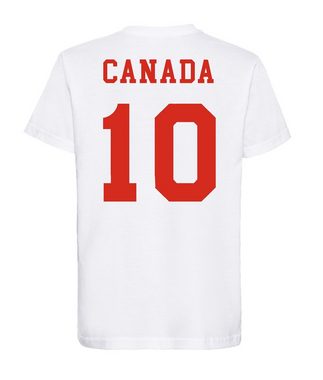 Youth Designz T-Shirt Kanada Kinder Shirt im Fußball Trikot Look mit trendigem Motiv
