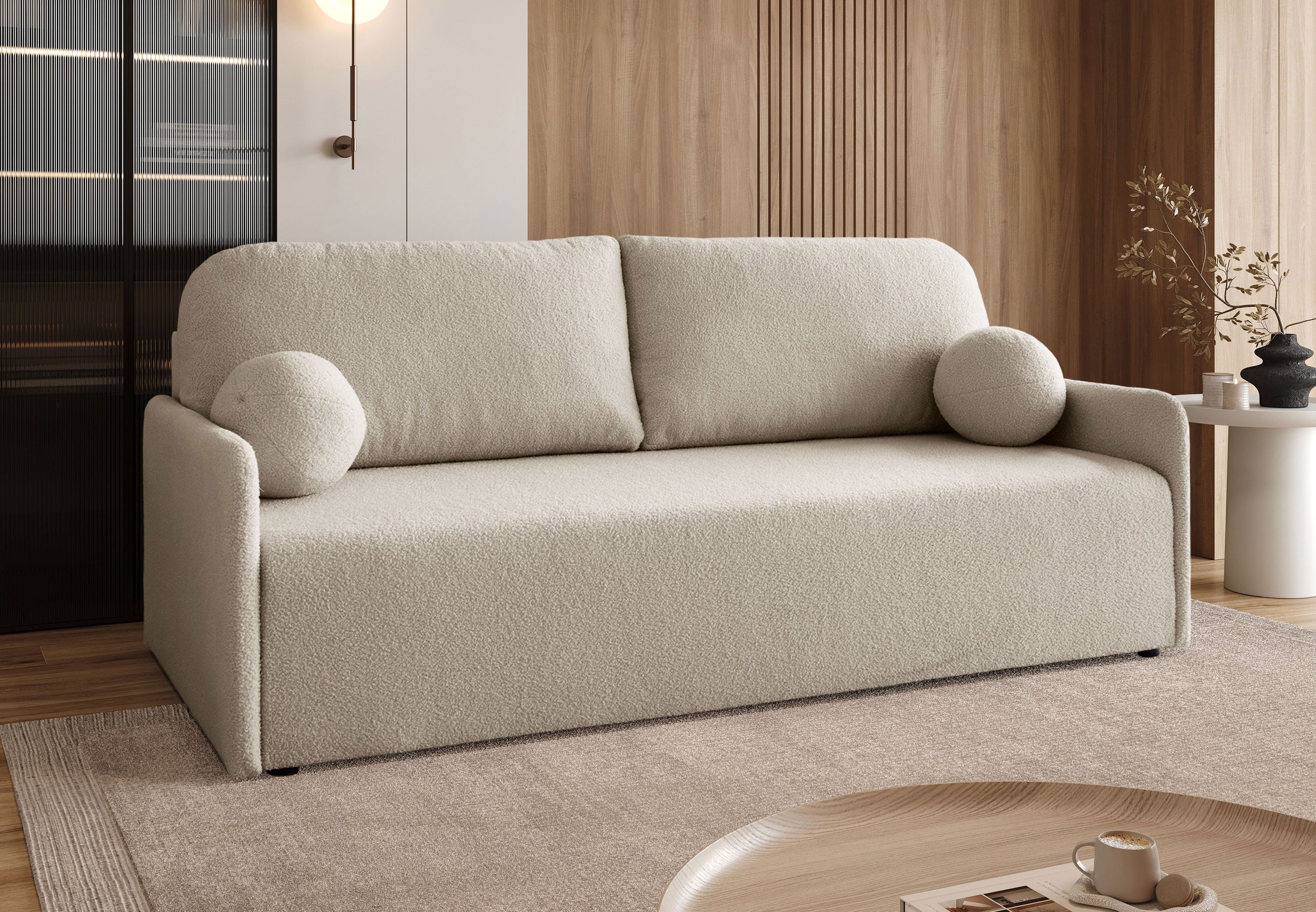 Lookway Schlafsofa CUDDLE mit Schlaffunktion und Bettkasten, 207x90x90 cm