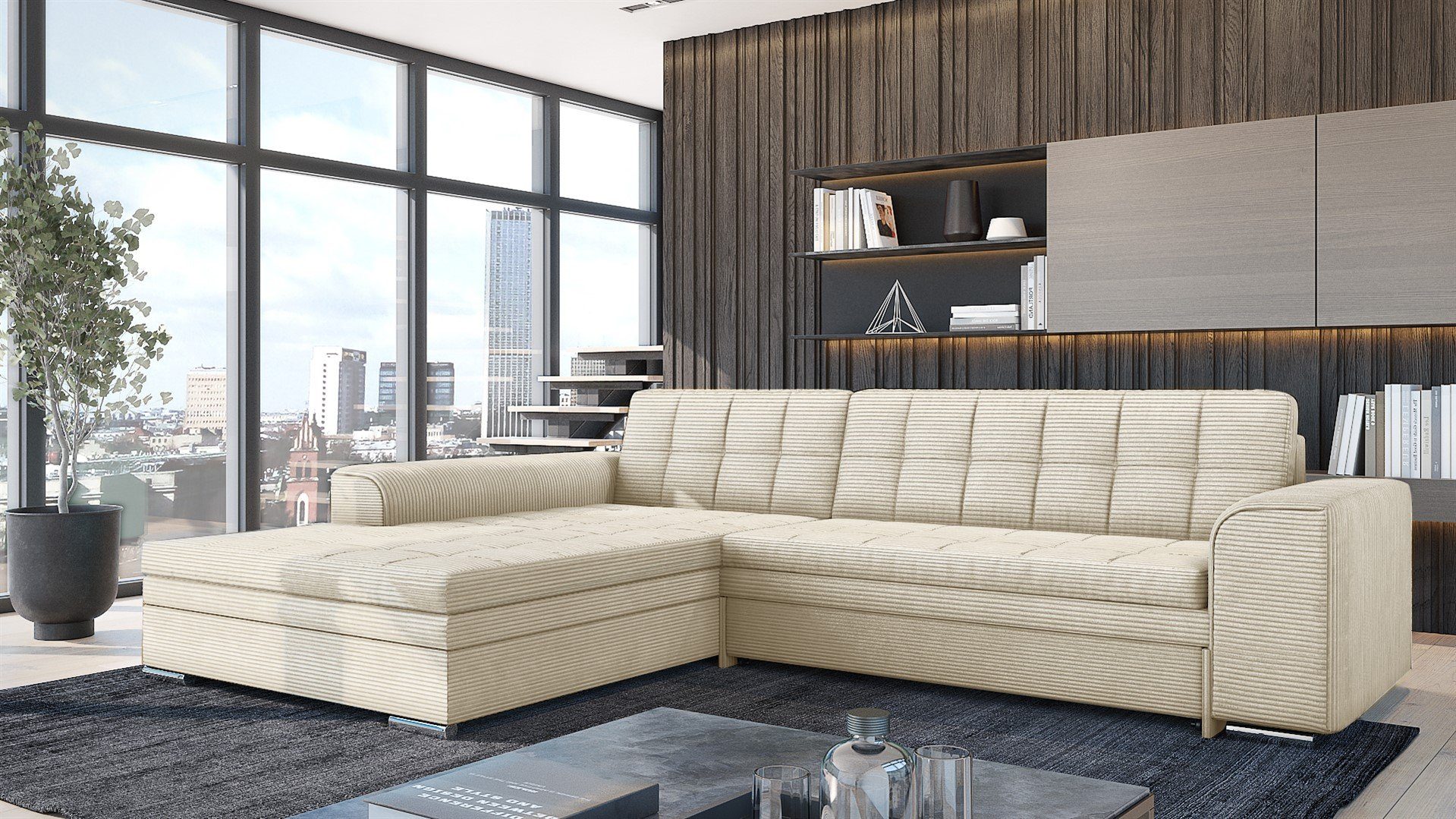 Fun Möbel Ecksofa Sofa SARRA Ottomane günstig online kaufen
