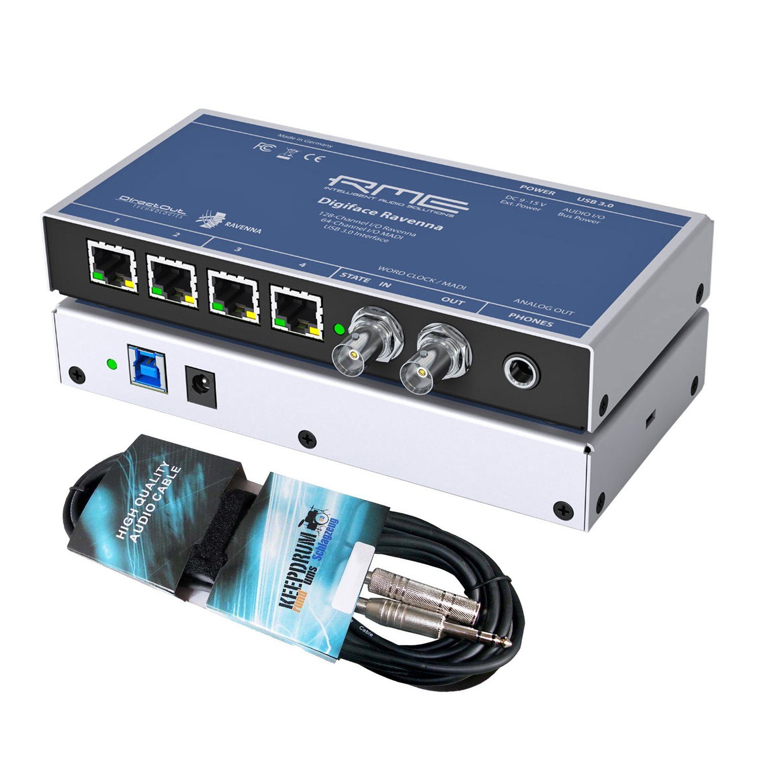 RME Digiface Ravenna USB Audio-Interface mit Kabel Digitales Aufnahmegerät