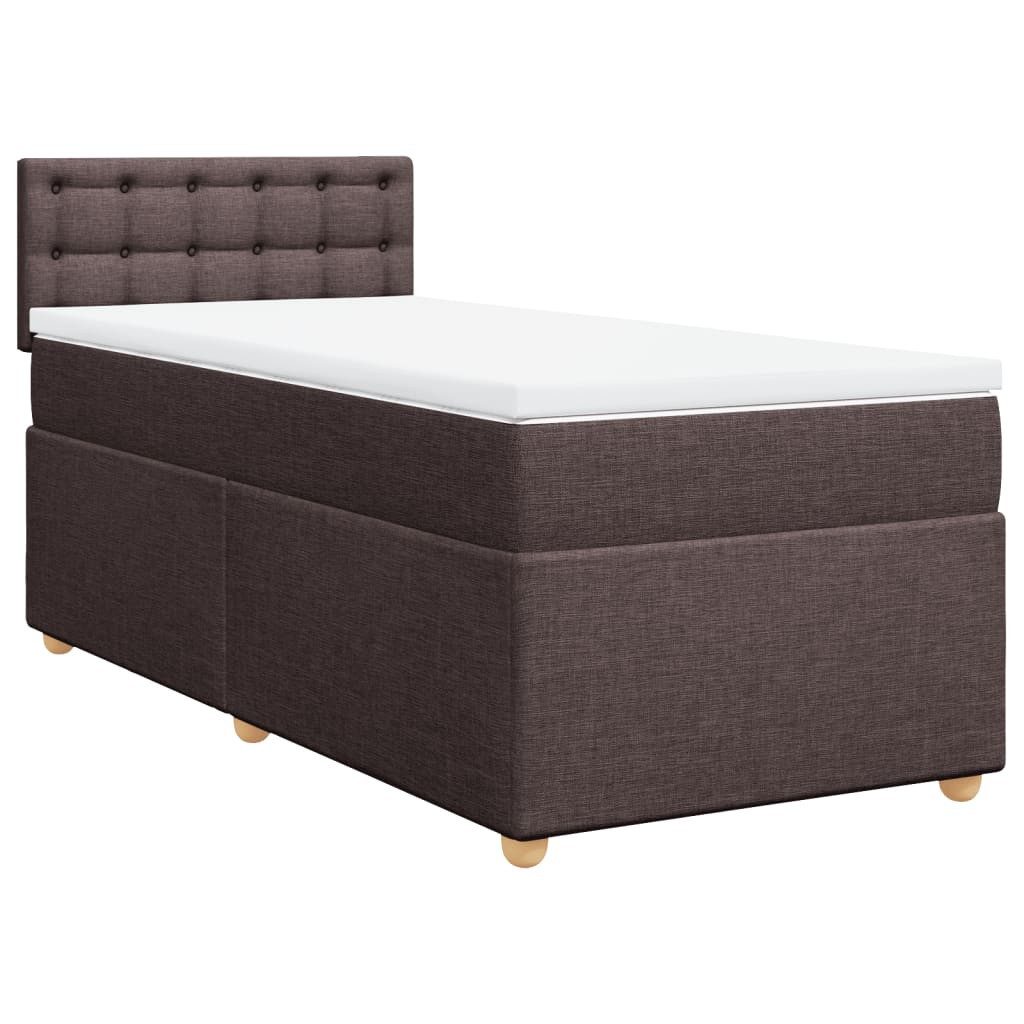 vidaXL Bett Boxspringbett mit Matratze Dunkelbraun günstig online kaufen