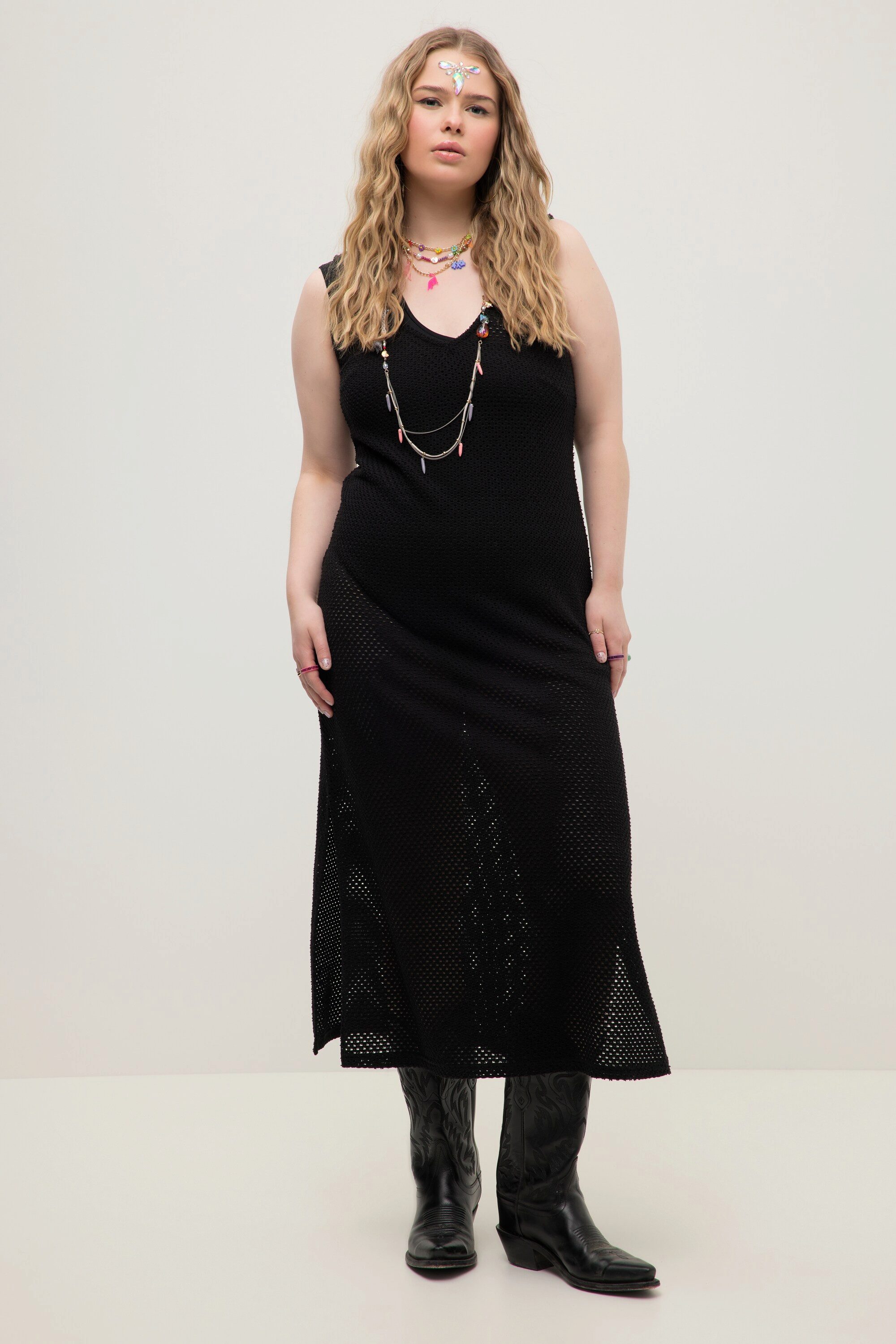 Studio Untold Midikleid Netzkleid Midilänge Loose günstig online kaufen