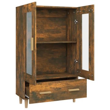 vidaXL Anrichte Highboard Räuchereiche 70x31x115 cm Holzwerkstoff Glas Vitrine