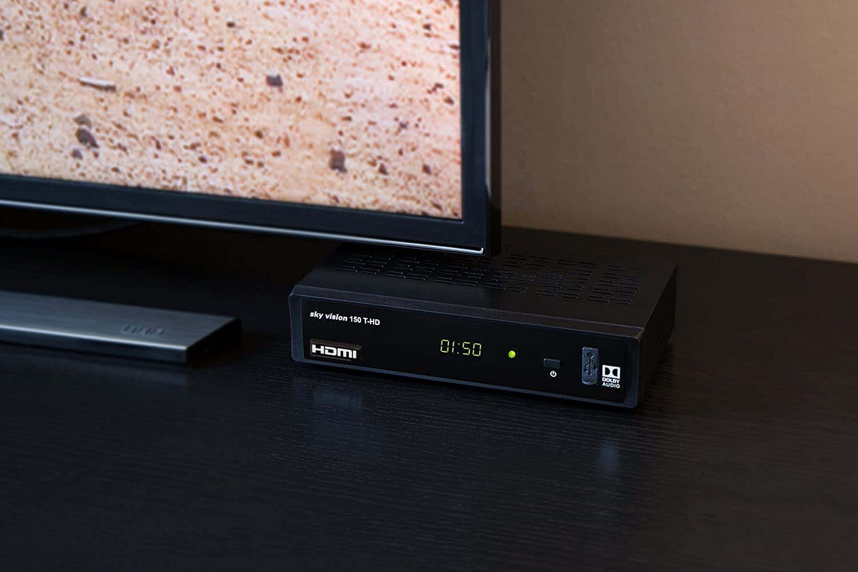 Sky Vision 150 T DVB-T2 HD Receiver (1080p Full HD, USB, HDMI, SCART, Coaxial) – Bild 5 von 5