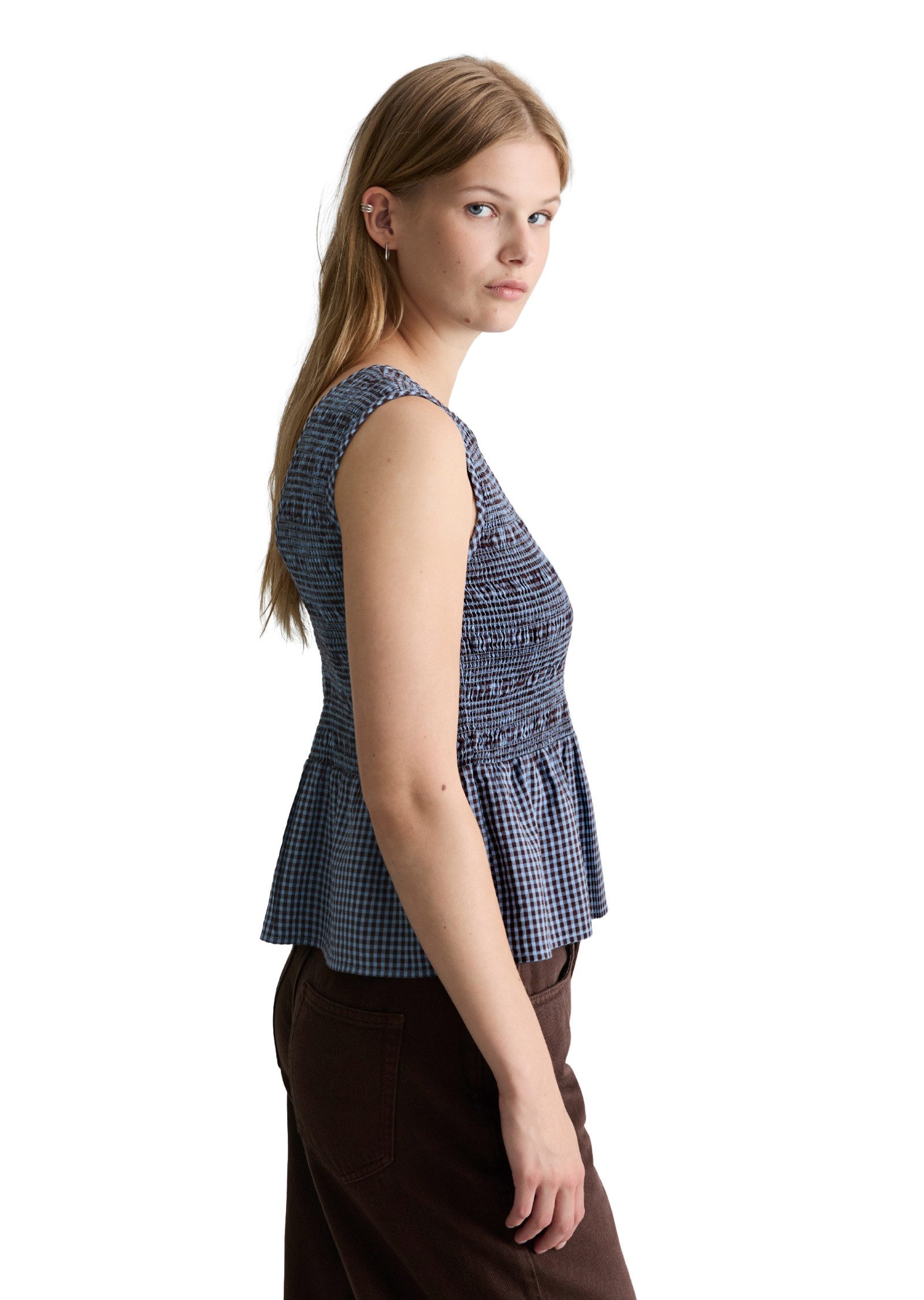 Marc O'Polo DENIM Blusentop aus Baumwolle-Mix