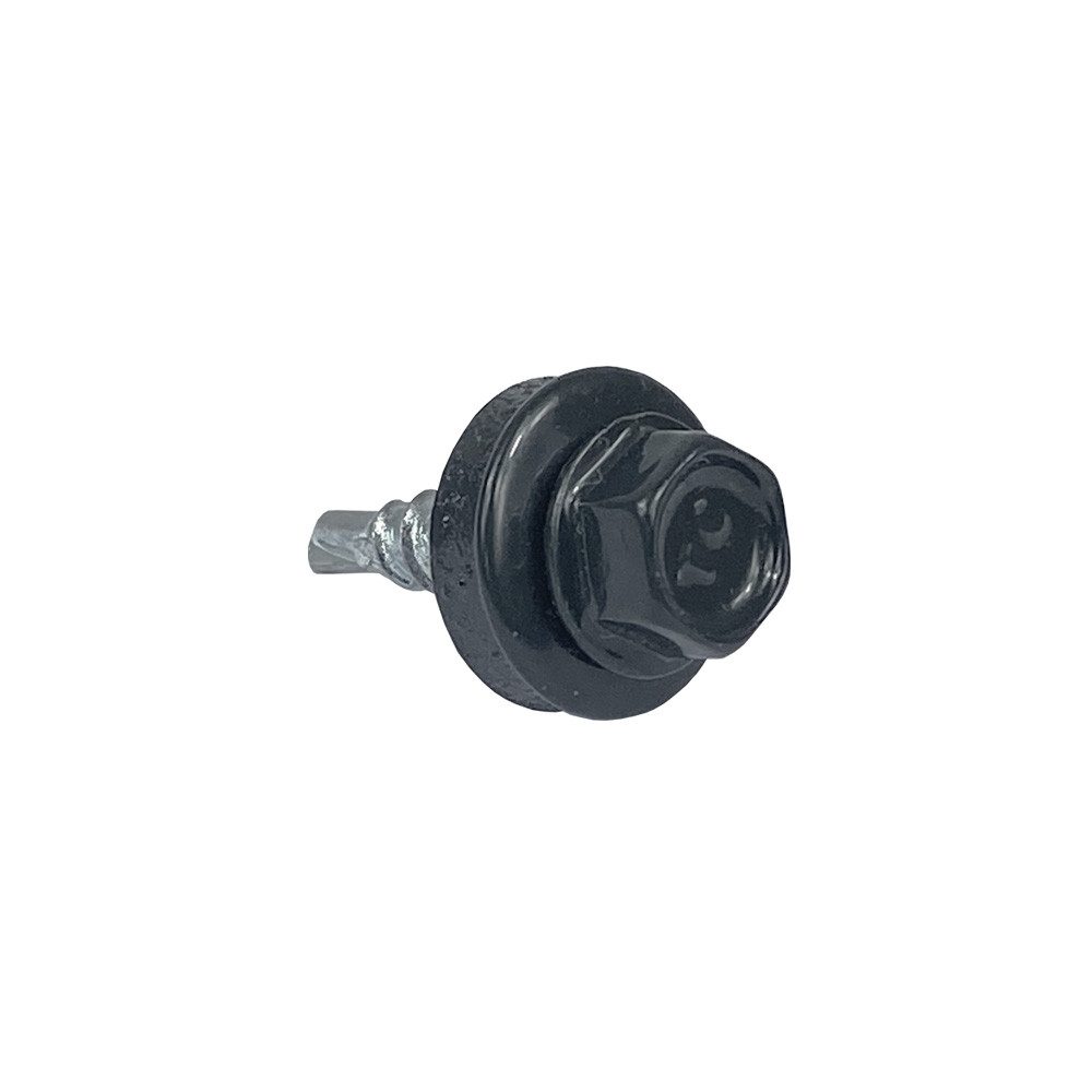 Hanse Syntec Systems Bauschraube Twistec Trapezblechschraube RAL 7016 (100 Stk) 4,8 x 20 mm, verzinkt, Schraubkopf. vormontierte EPDM-Dichtschreibe