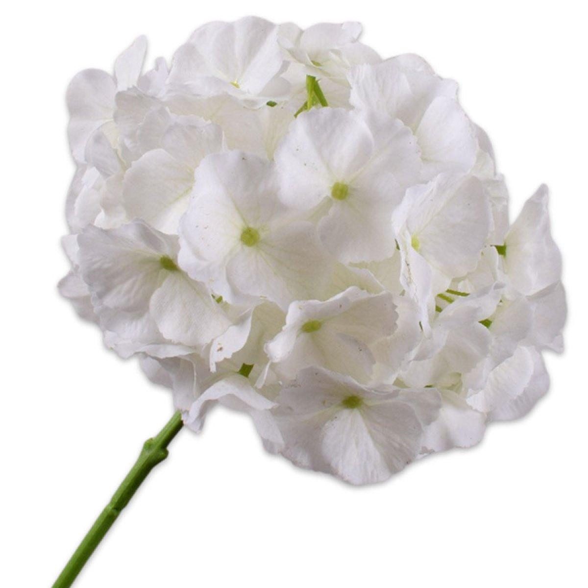 Künstliche Zimmerpflanze Seidenblume Hortensie Hydrangea Weiß (75cm), SILK-KA