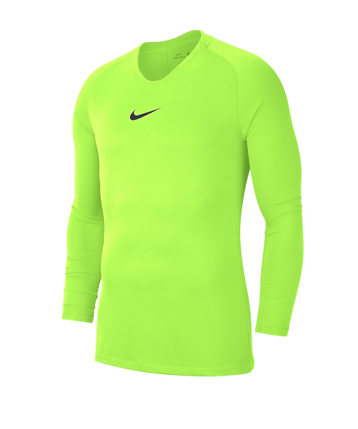 Daumenöffnung Top Funktionsshirt gelbschwarz Layer Nike Park Kids First