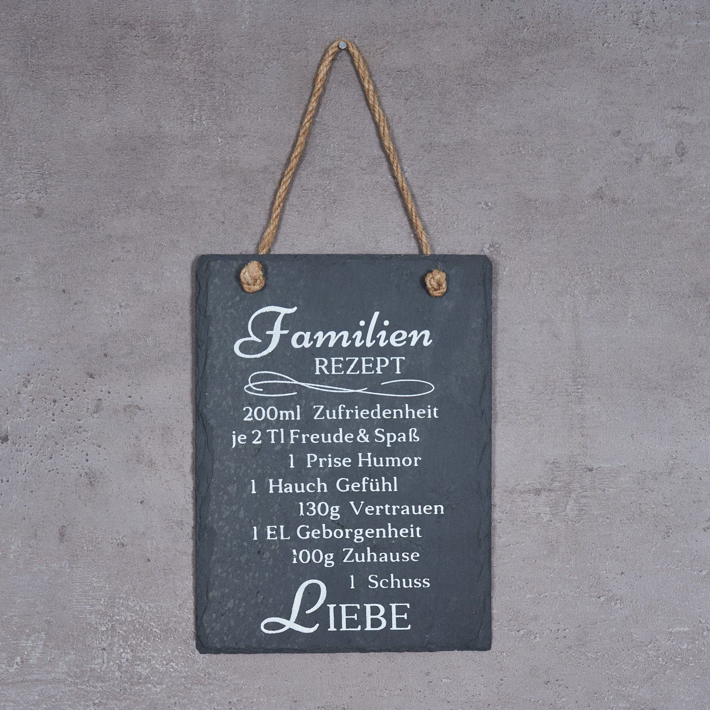 Levandeo® Wandbild, 2er Set Wandbilder Sprüche 15x20cm Rezept Schilder Fami günstig online kaufen