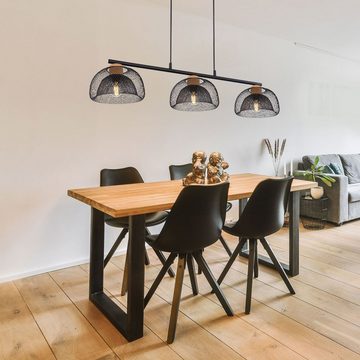 etc-shop Hängeleuchte, Leuchtmittel nicht inklusive, Design Hänge Leuchte Wohn Zimmer Decken Käfig Gitter Decken Lampe