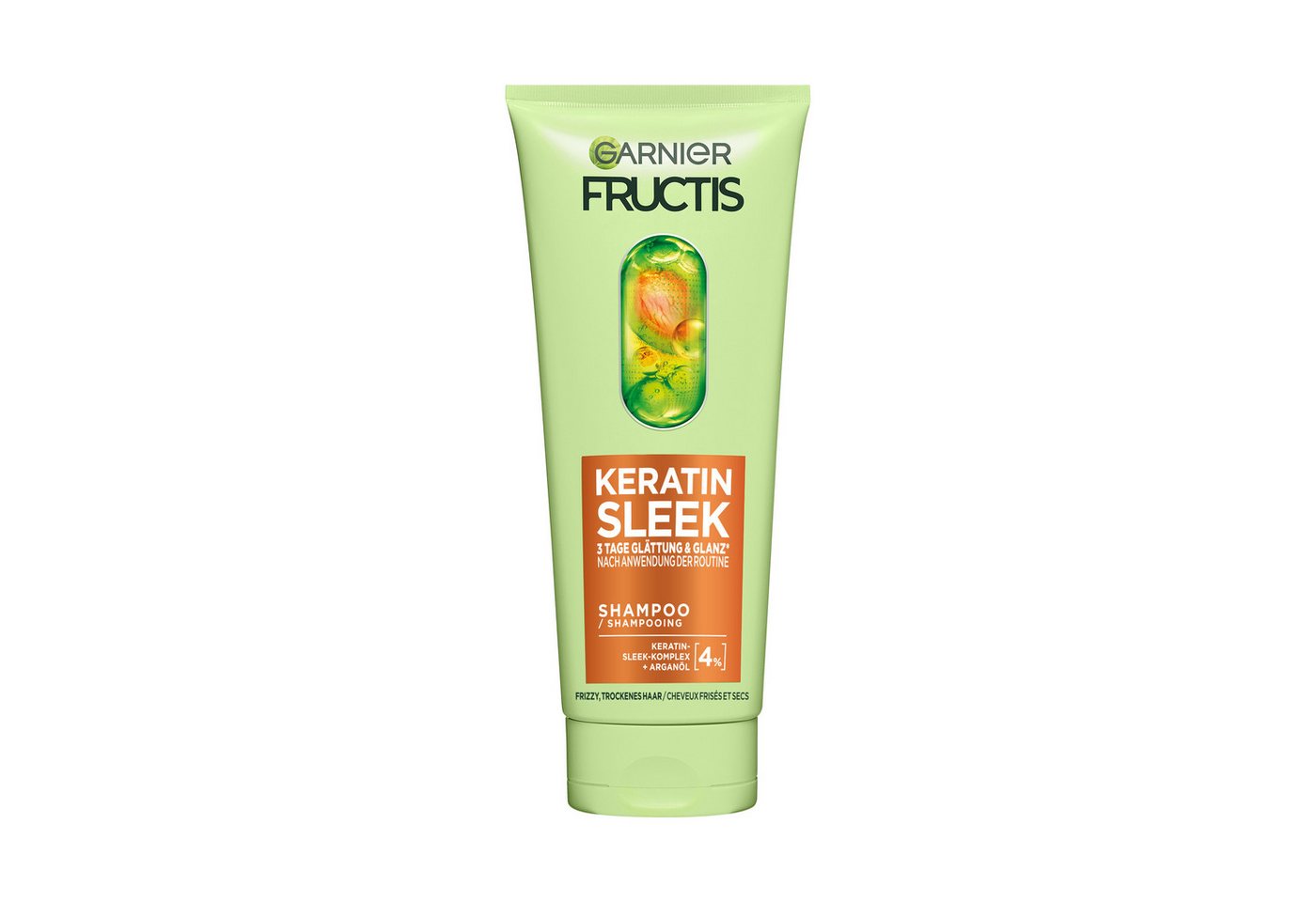 GARNIER Haarshampoo FRUCTIS KERATIN SLEEK SHAMPOO, 6er Pack, für trockenes, zu Frizz neigendes Haar, mit Keratin-Komplex