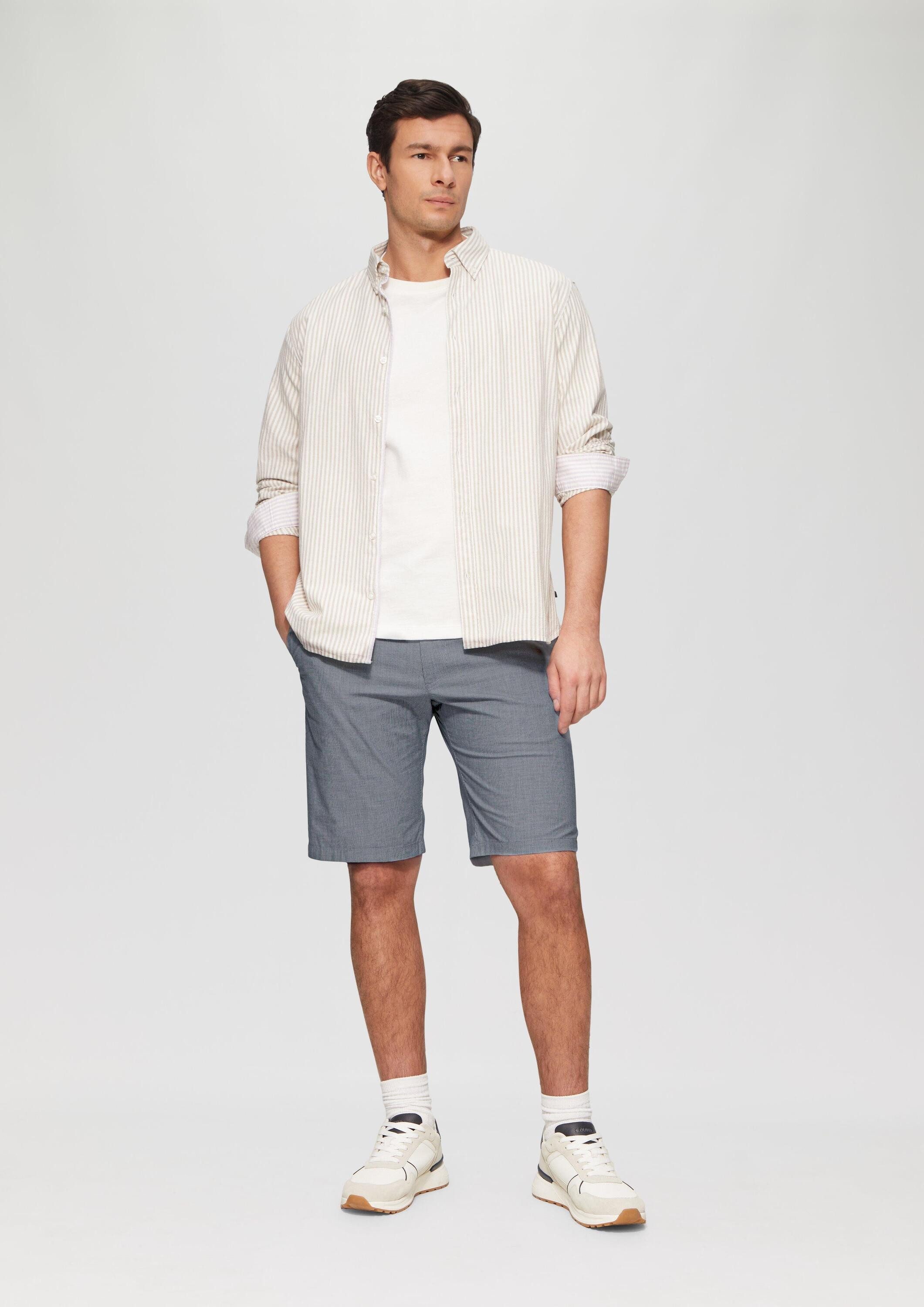s.Oliver Shorts Bermuda PHOENIX Chino-Shorts aus Baumwollstretch in melierter Optik