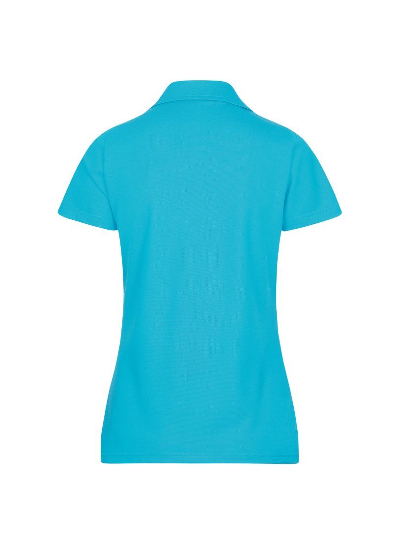 Trigema Poloshirt ohne Knopfleiste Poloshirt TRIGEMA azur