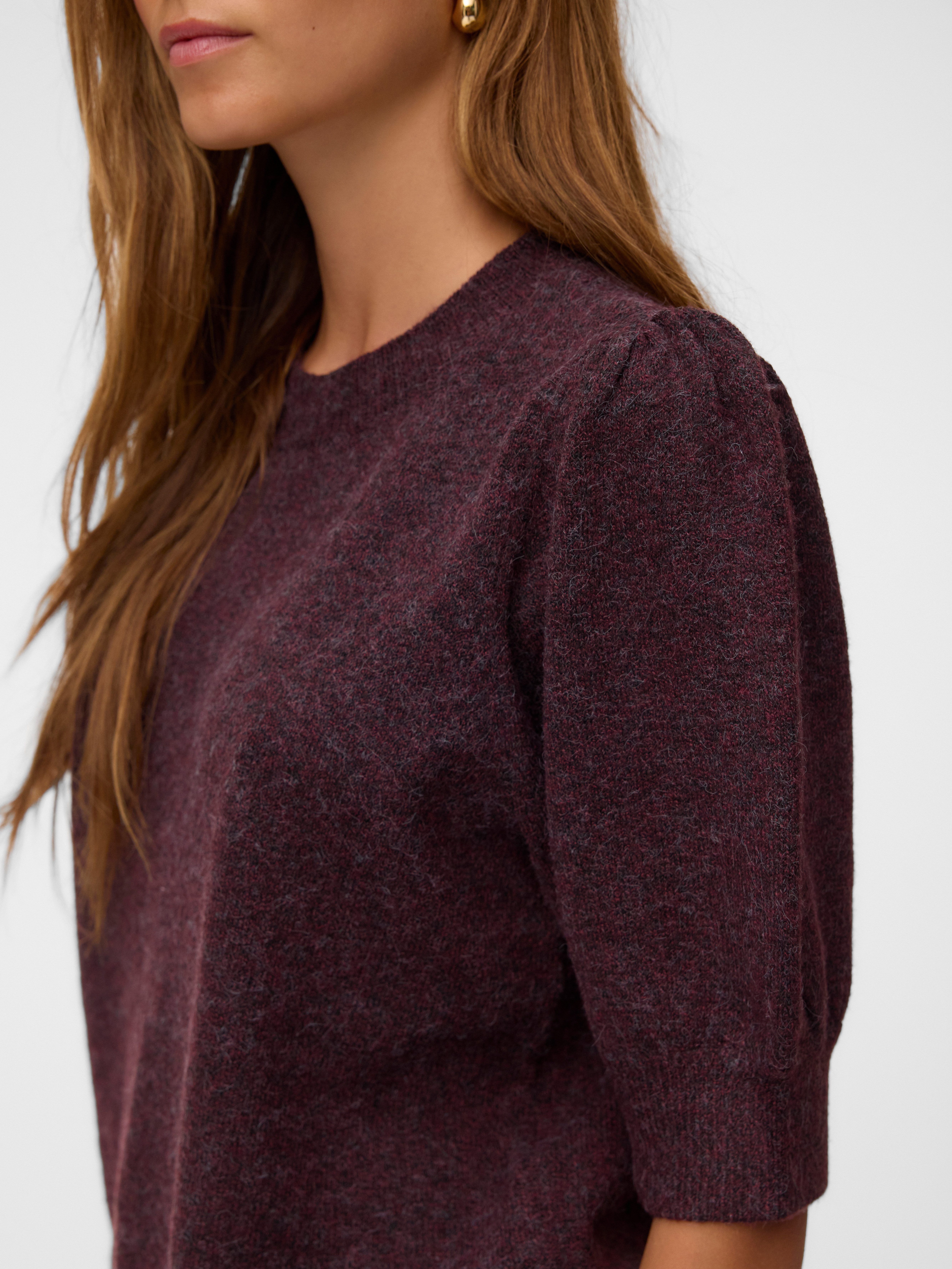 Vero Moda Rundhalspullover VMDOFFY 2/4 O-NECK PULLOVER GA NOOS Materialmix, regular fit