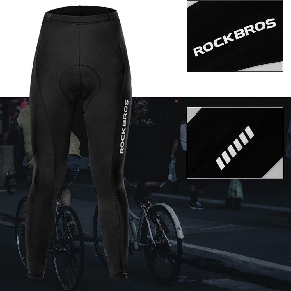 ROCKBROS Radhose Radhose Fahrradhose (Spar-Set, 1-tlg) 4D-Sitzpolster, atmungsaktiv, reflektierend