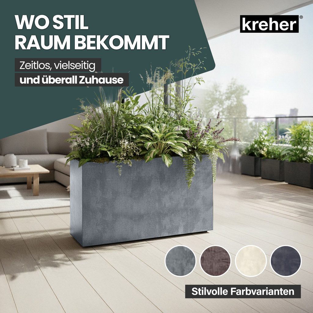 Kreher Pflanzkübel 'Millennium Fence', XXL Sichtschutz in verschiedenen Farben (1 St)