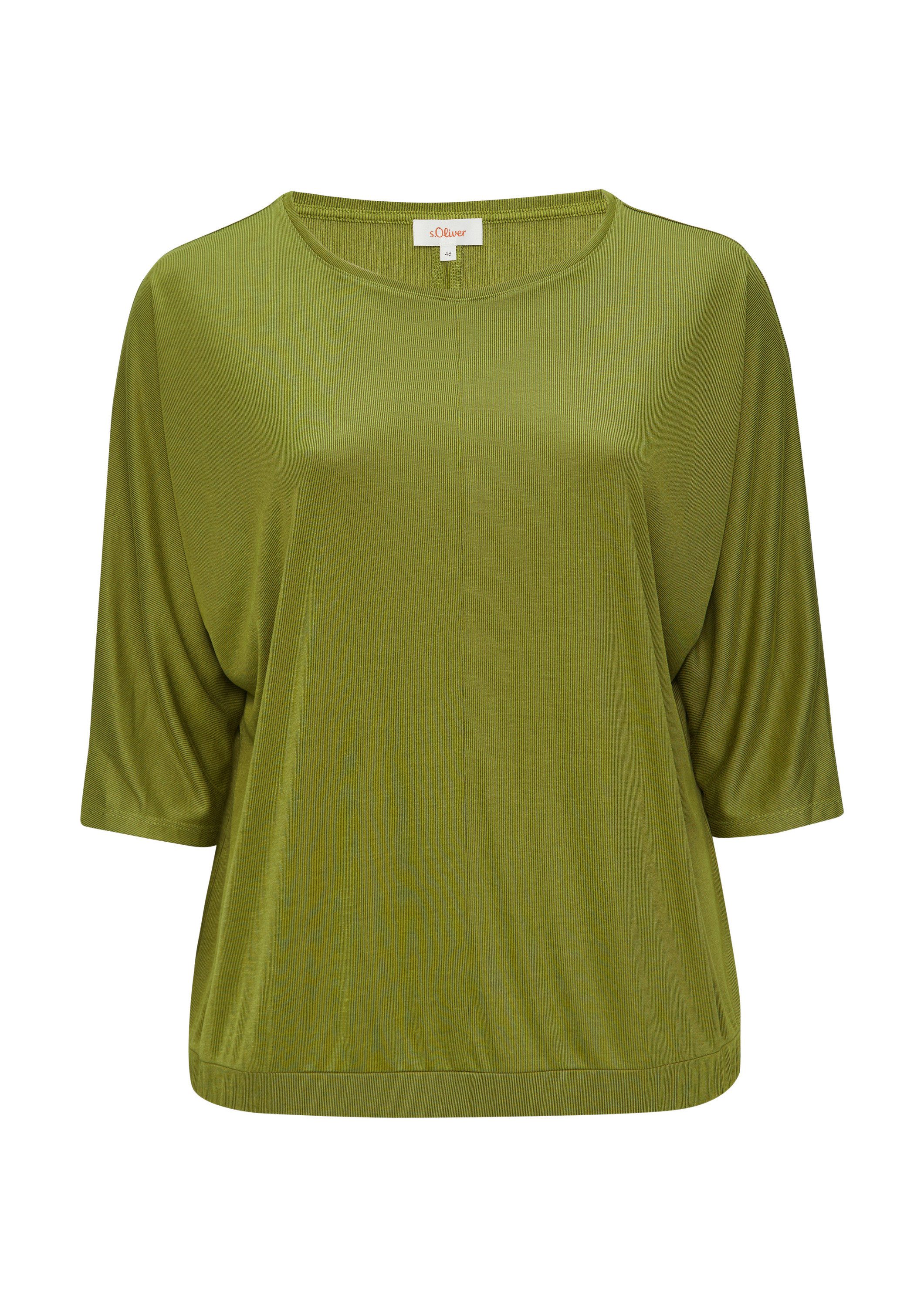 s.Oliver 3/4-Arm-Shirt T-Shirt O-Shape-Shirt mit Fledermausarm günstig online kaufen
