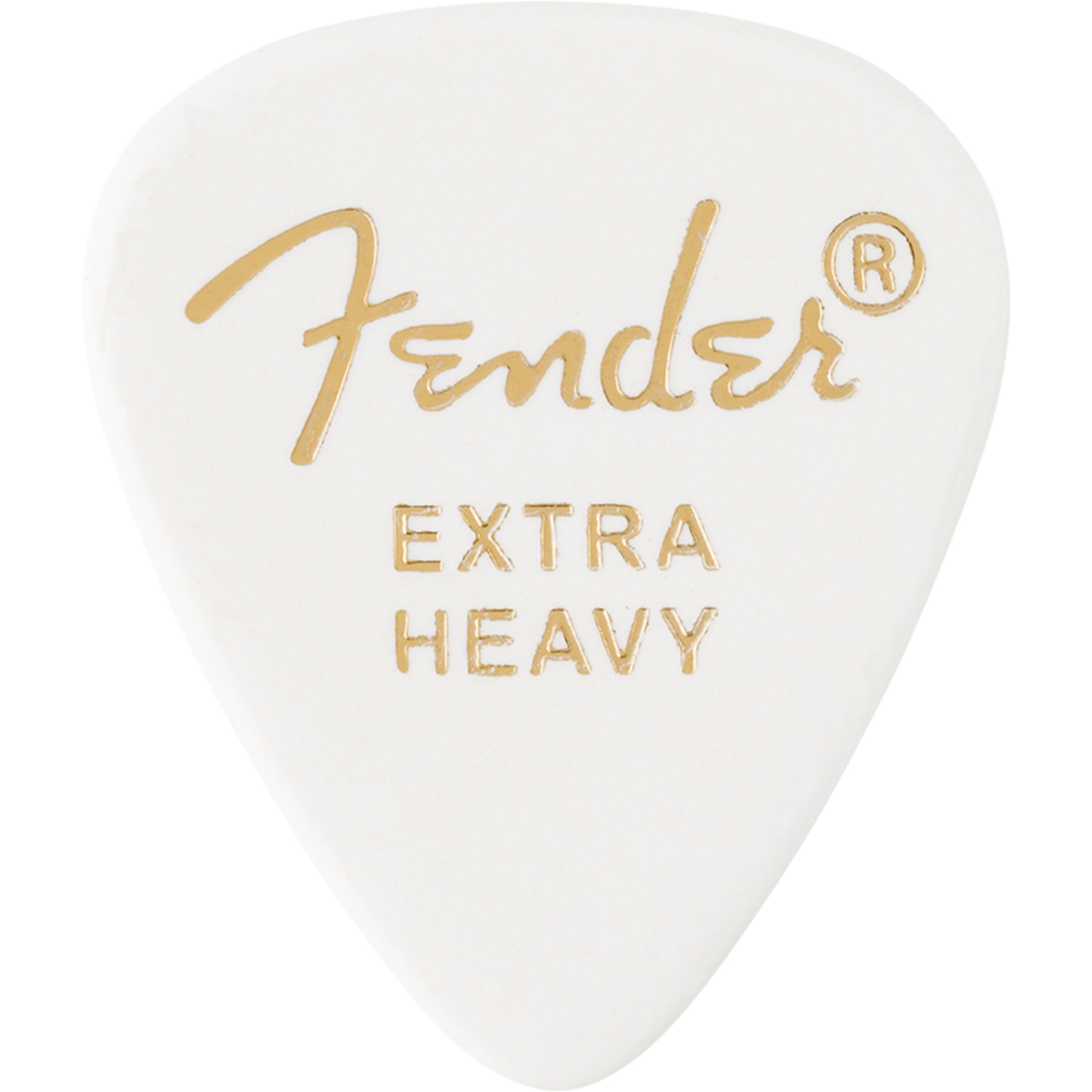 Fender Plektrum, Picks 351 White extra heavy - Plektren Set