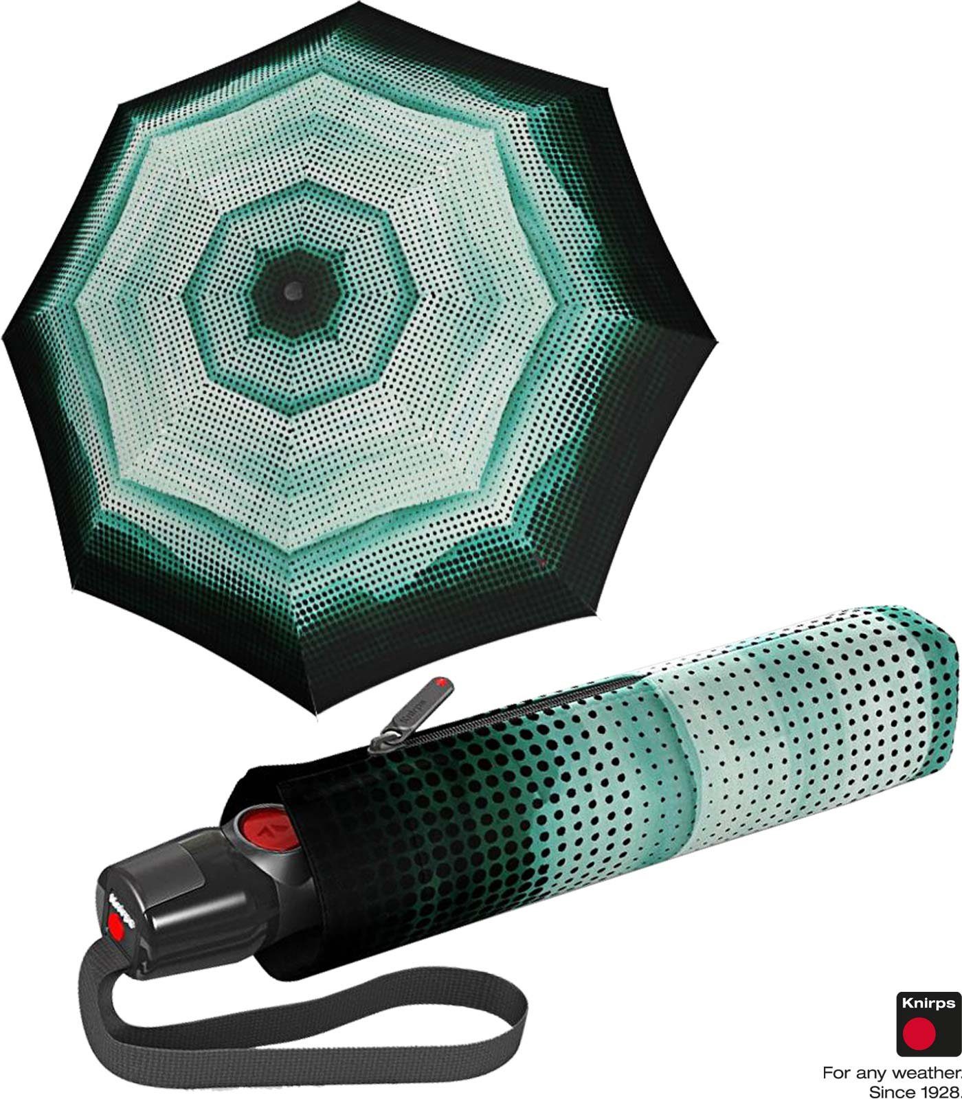 Taschenregenschirm T.200 grün Duomatic sturmfest und stabil 2Dream, - Knirps® ecorepel Auf-Zu-Automatik