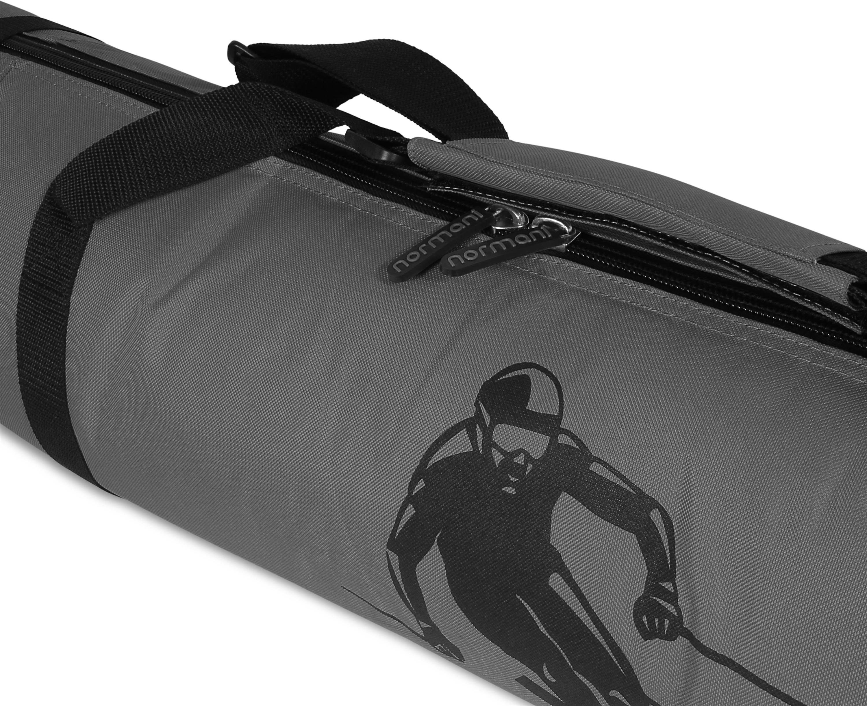 normani 170, Anthrazit und Transporttasche Skihülle Aufbewahrungstasche Skitasche Skitasche für Skier Run Alpine Skistöcke Sporttasche