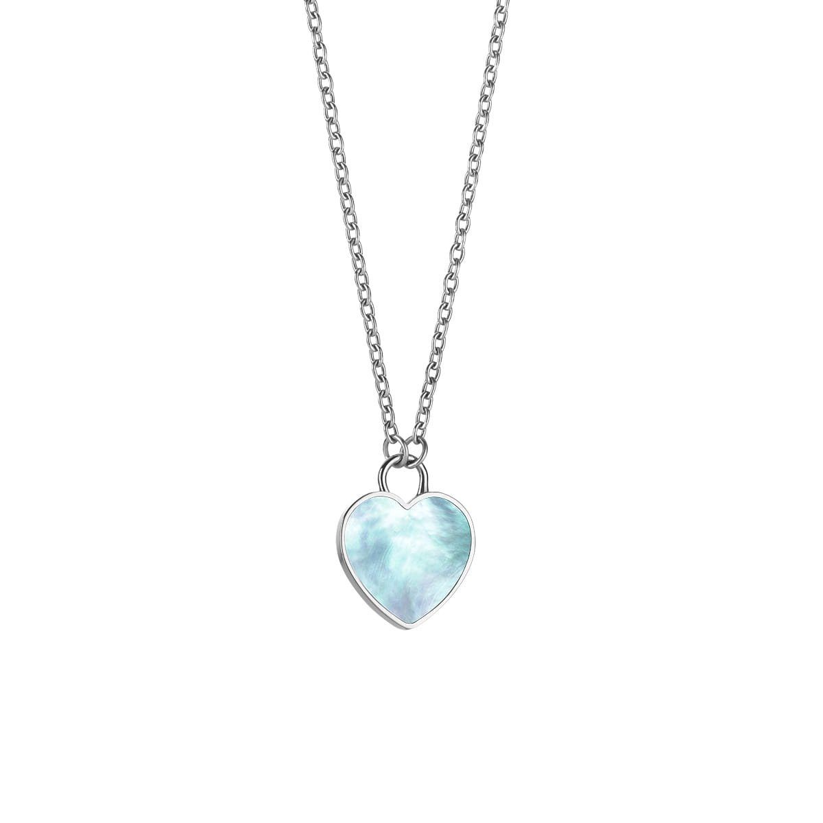 Bering Kette mit Anhänger Herz Edelstahl / Perlmutt 431-X-450