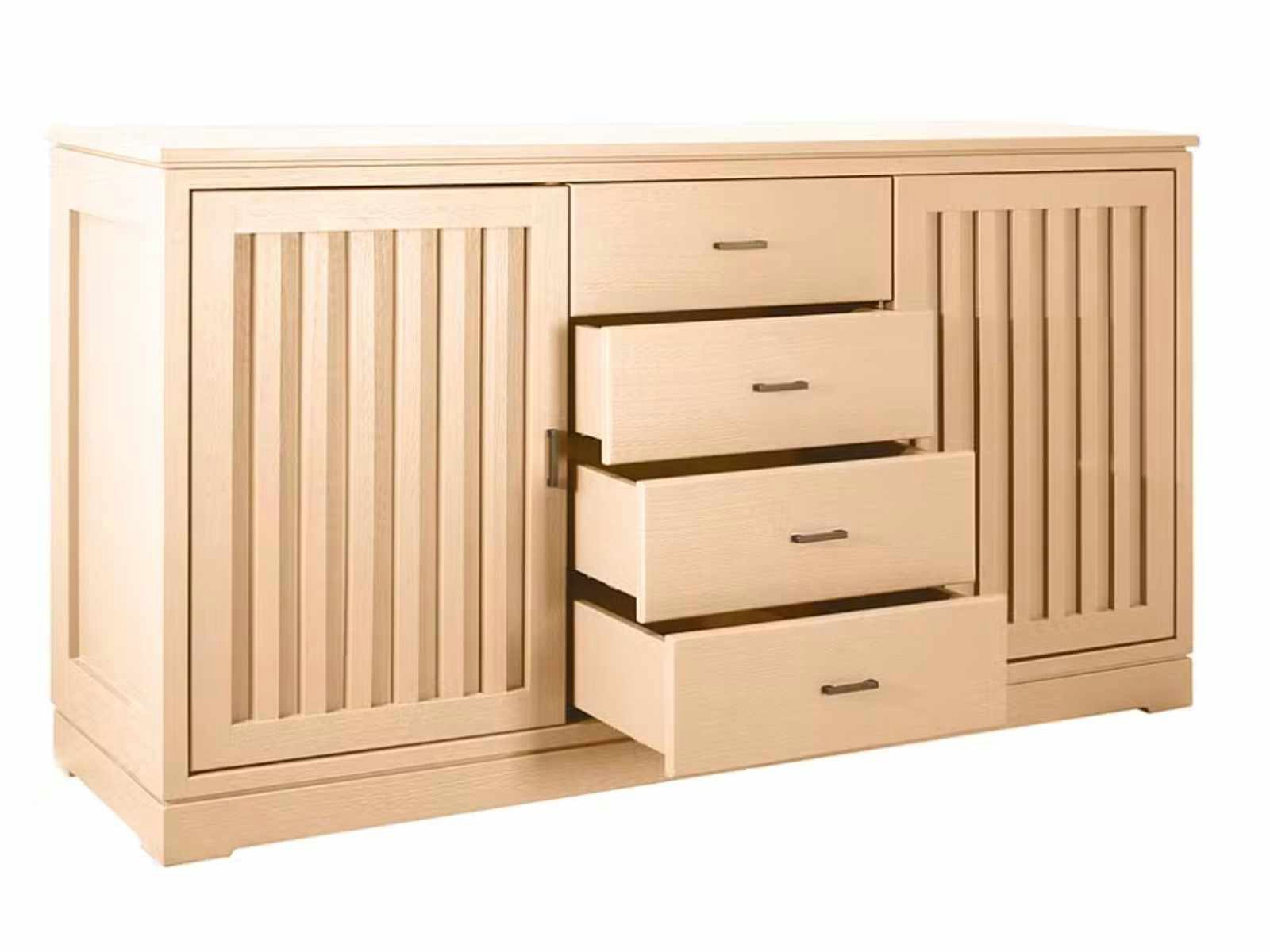 Casamia Sideboard Sideboard Casaverde 2-türig mit 4 Schubladen Pinie Massivholz