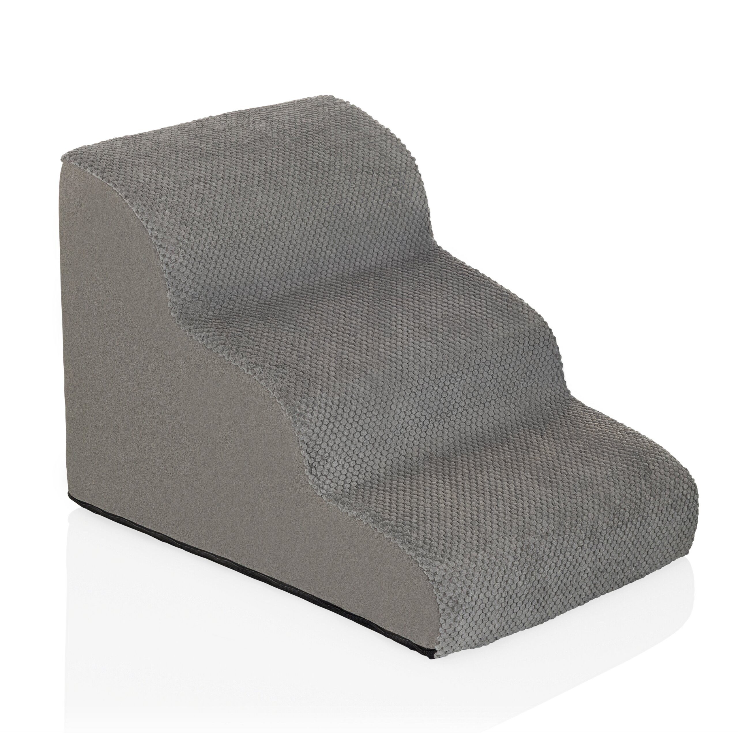 hjh LIVING Haustiertreppe Haustiertreppe Pawy Step 3 Stoff, Hundetreppe mit 3 Stufen, Hundestufen Treppe mit waschbarem Stoffbezug