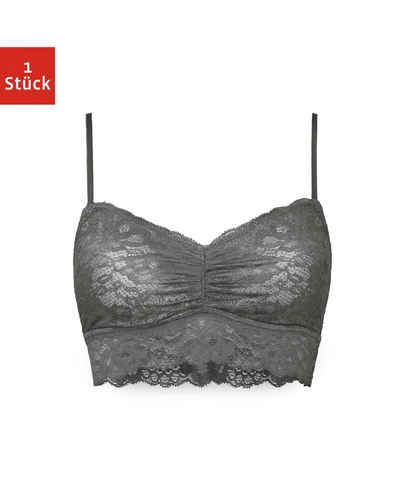 SNOCKS Bustier Spitzen-BH Damen (1-tlg) Soft Bustier ohne Bügel aus Spitze, Dessous