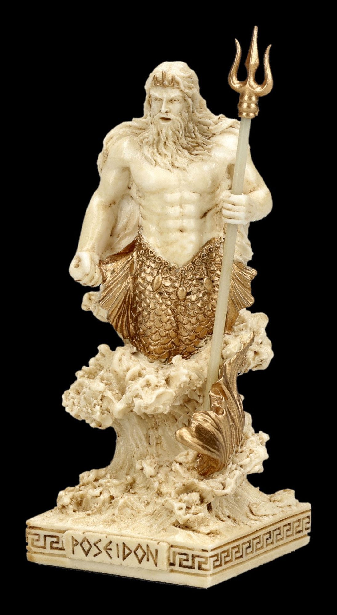 Figuren Shop GmbH Dekofigur Poseidon Figur – Meeresgott Miniatur Statue Veronese 9 cm Dekofigur
