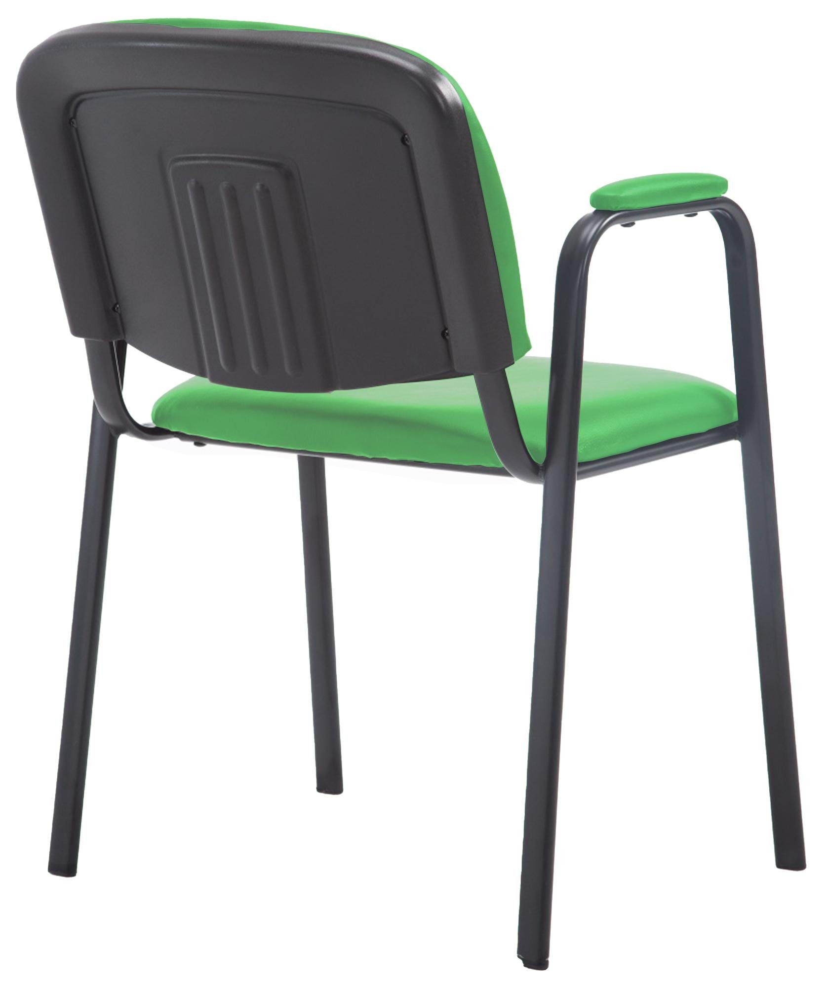 CLP Besucherstuhl Ken Pro (1er), stapelbar, Kunstleder, Armlehnen