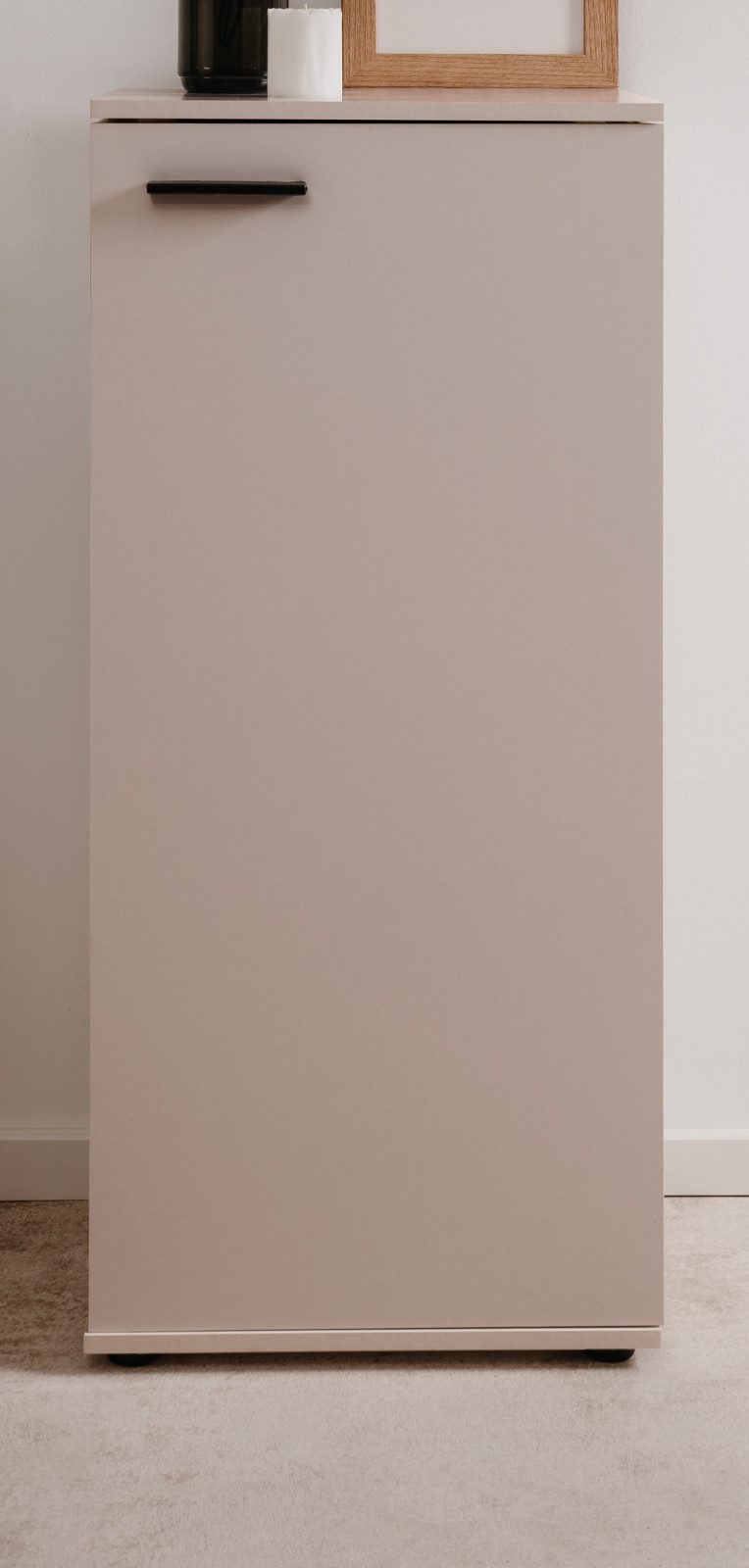 Furn.Design Schuhschrank Logu (Kommode in Samt, ausklappbar, 50 x 110 cm) bis 12 Paar Schuhe