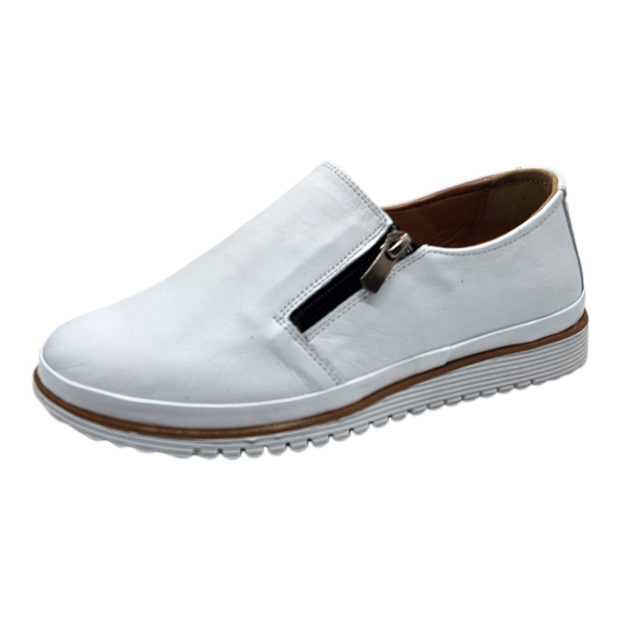 Yu&Luk Damen Schuhe Slipper Halbschuh, Schlupfschuh, Freizeitschuh mit Stretch und Reißverschluss