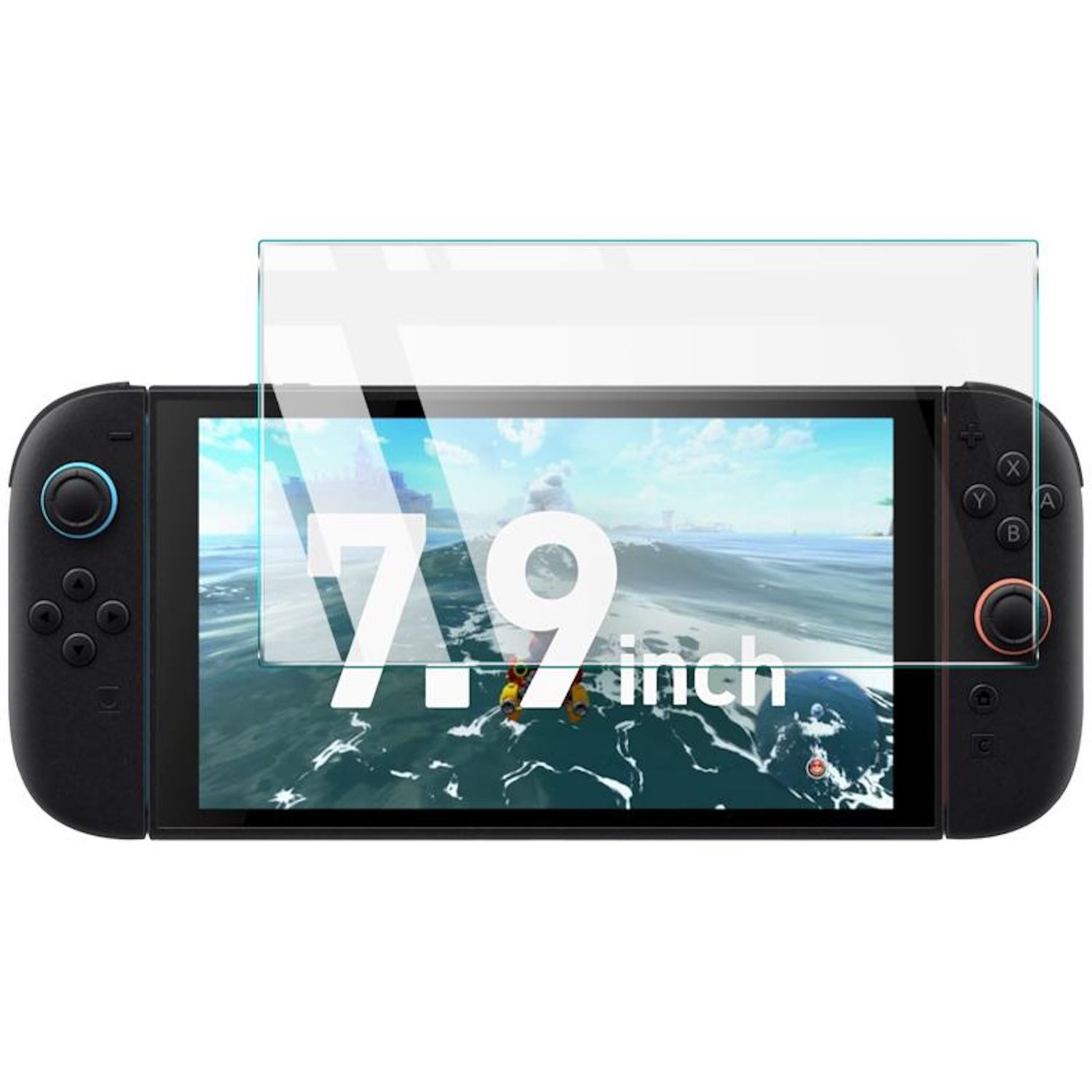 Wigento Handyhülle Für Nintendo Switch 2 1x 0,3 mm 9H Hart Glas Folie Display LCD Schutz, 0,3 mm Schutzglas mit 9H Härte für kratzfesten Displayschutz