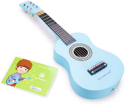 New Classic Toys® Spielzeug-Musikinstrument Kinder-Gitarre inkl. Musikbuch • Holzgitarre • verschiedene Farben