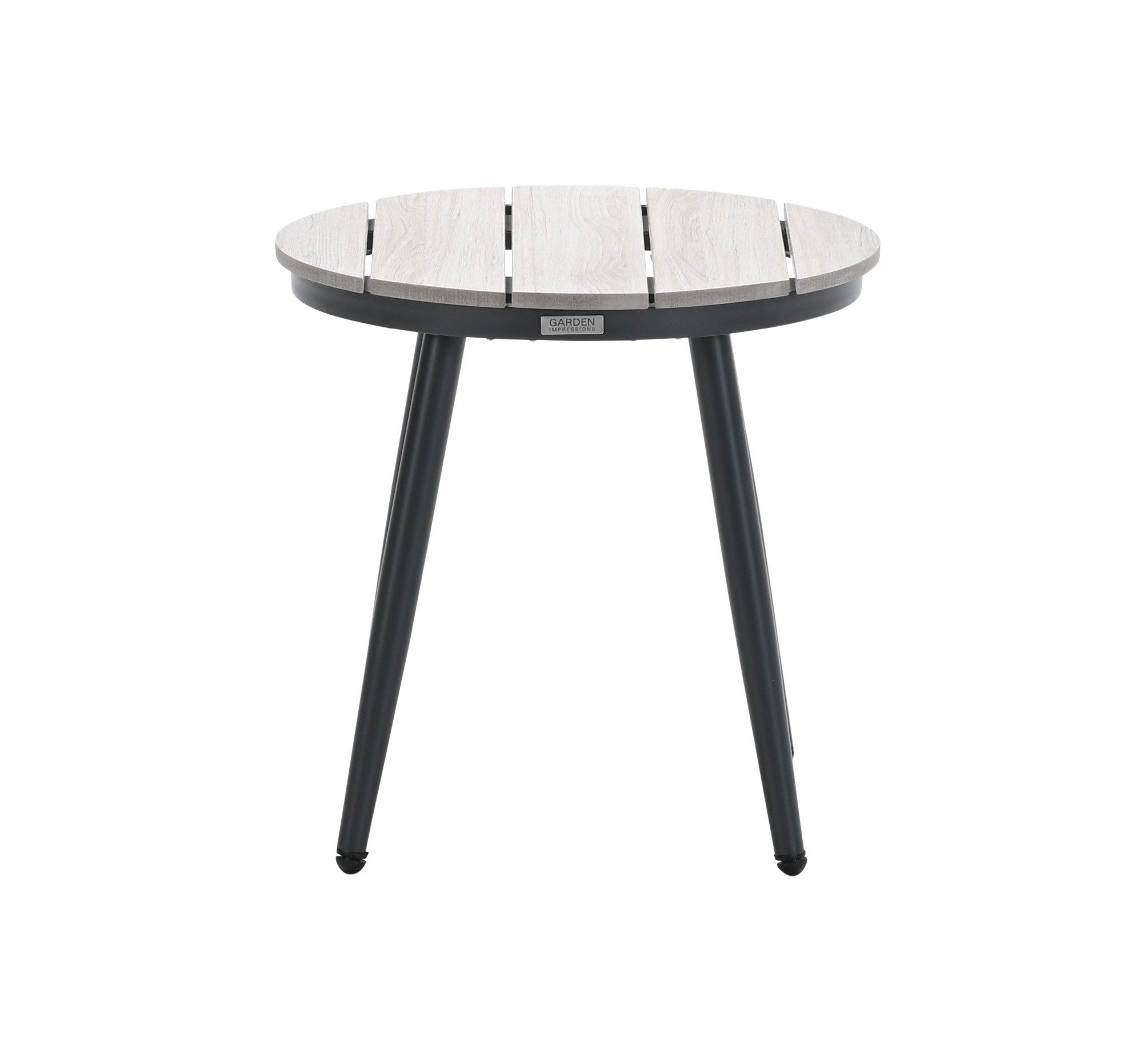 Garden Impressions Gartentisch Loungetisch Beistelltisch Kaffeetisch Margriet rund 50 cm Nonwood (Packung, 1-St., 1 Tisch), pflegeleicht wetterfest stabil