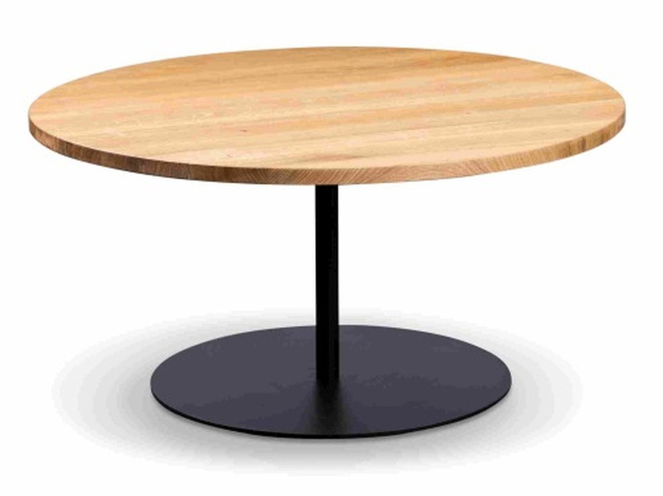 freiraum Couchtisch Leo 2, in schwarz + Wildeiche Massivholz - 40x80 (HxD)