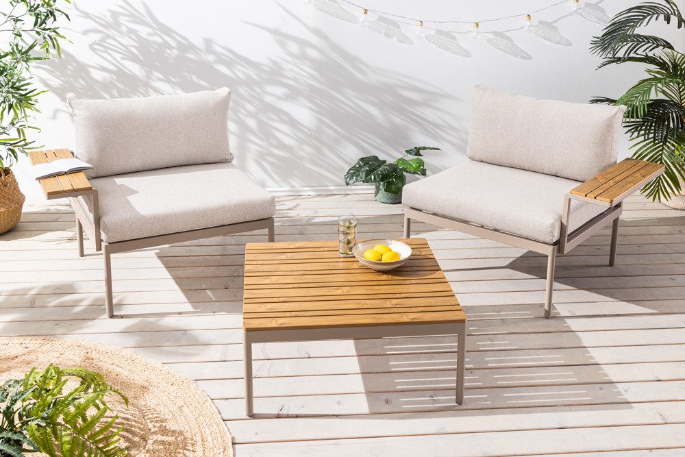 riess-ambiente Sitzgruppe MOBILE MODULAR 240cm champagner greige – inkl Ban günstig online kaufen