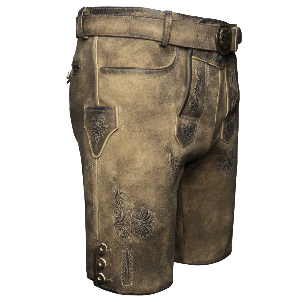 Maddox Trachtenlederhose Ammersee Herren (1-tlg) Trachtenlederhose, Trachtenhose, Bayerische Lederhose, Oktoberfest