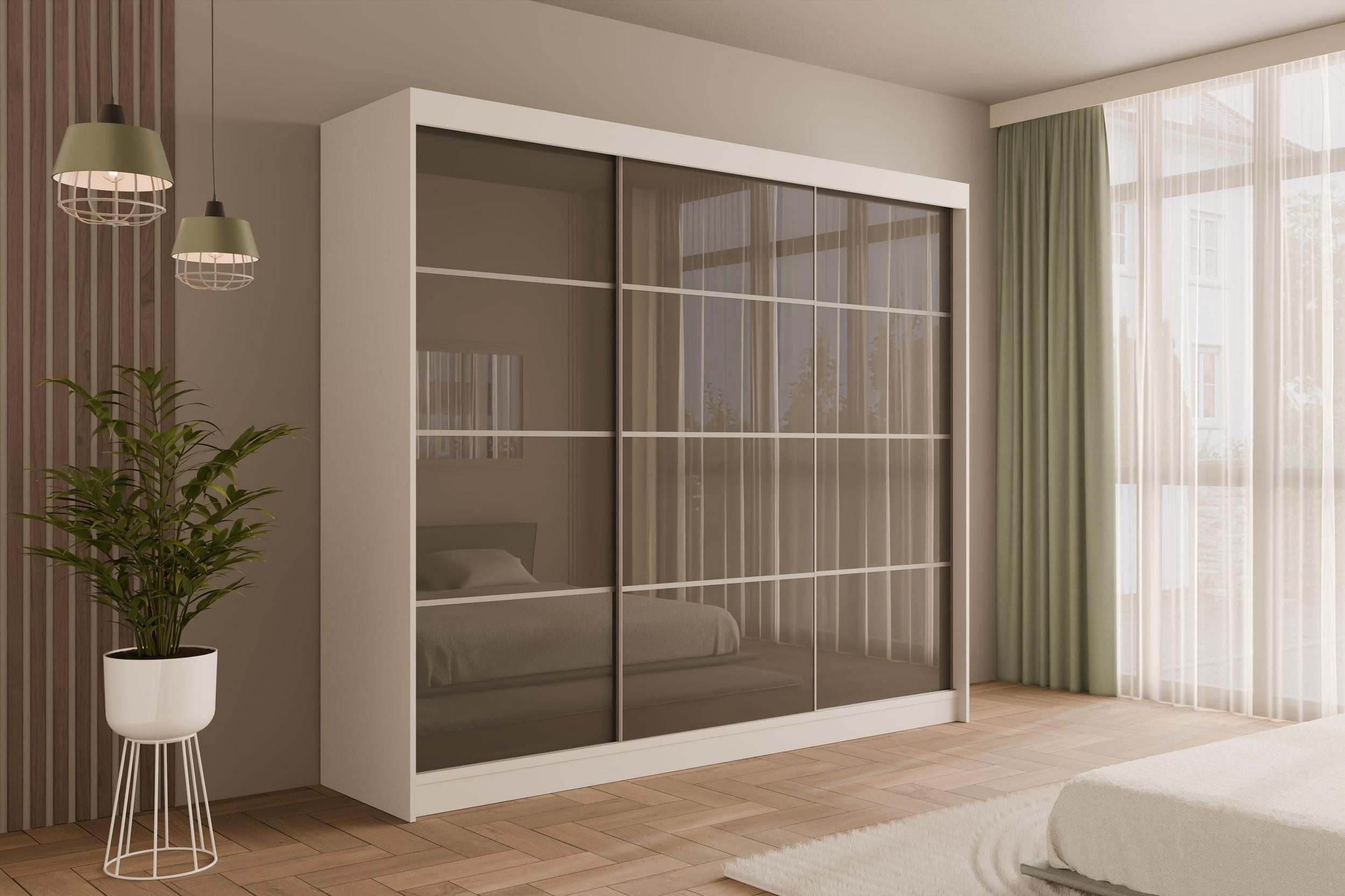 ALTDECOR Schiebetürenschrank PEKA3 (Kleiderschrank Garderobenschrank mit vi günstig online kaufen