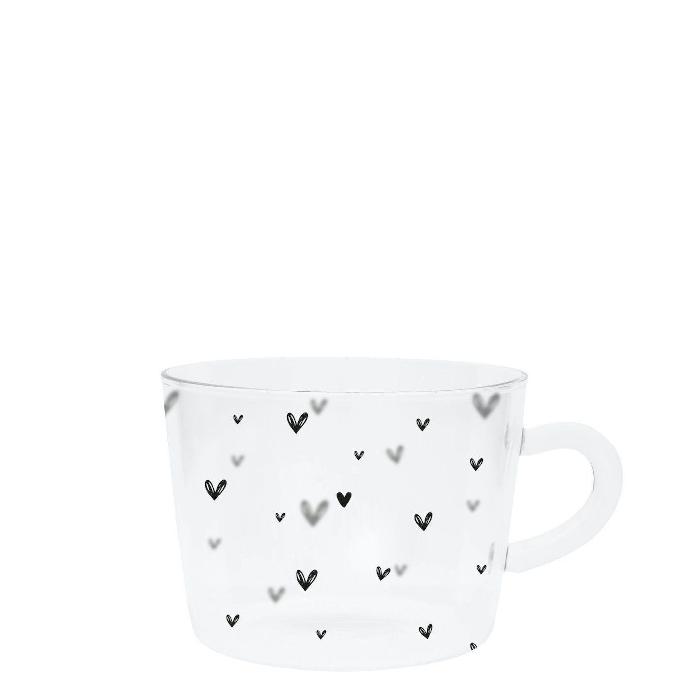 it Glas Teeglas-Set Glas Teeglas H7cm, Collections Hearts Bastion TEA schwarz is klar &