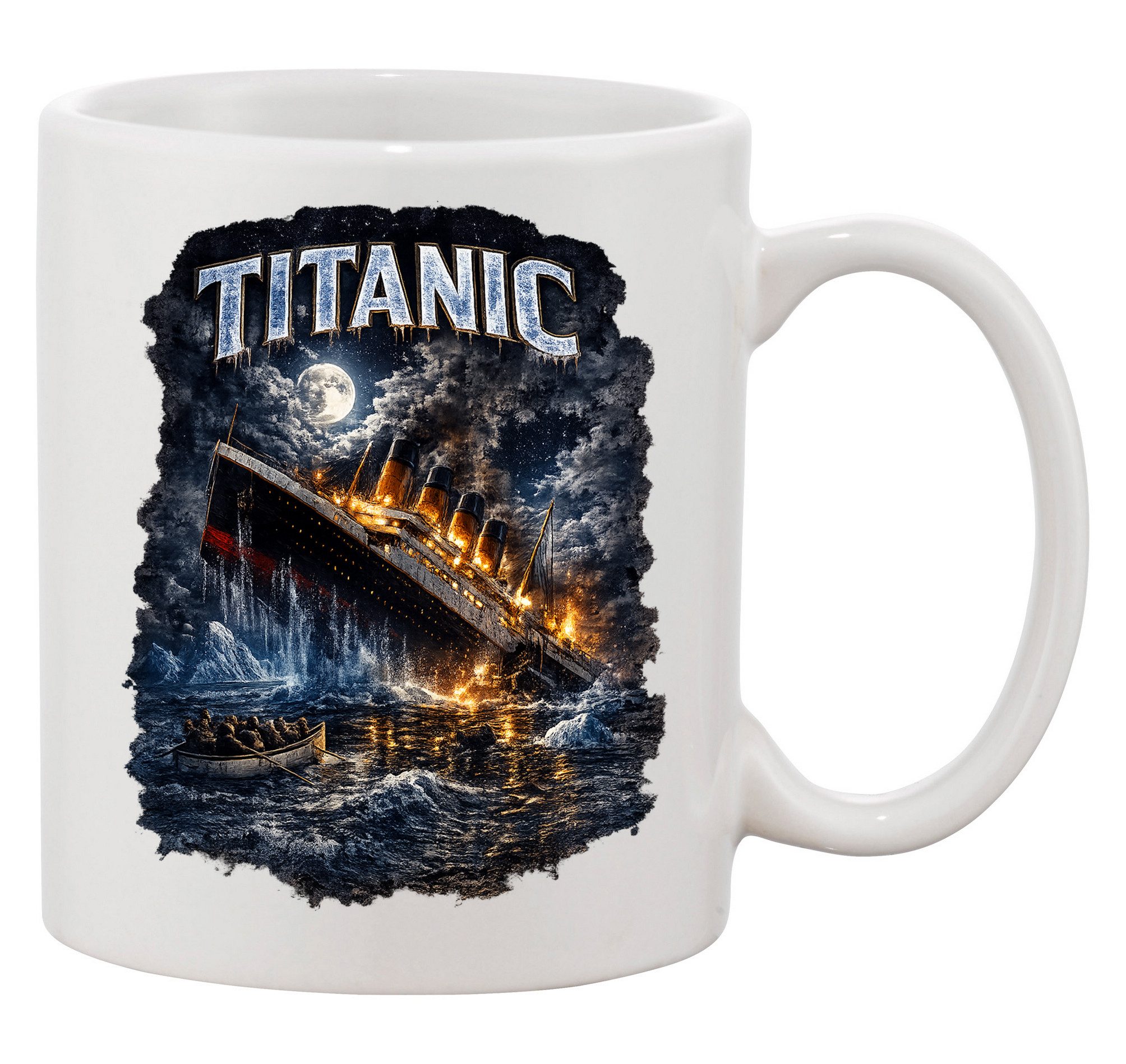 Blondie & Brownie Tasse Titanic Untergang Keramikbecher Schiff Motiv Retro Filmfan Tasse Flair, 1-tlg., Keramik, Titanic Mondnacht Retro Keramik becher