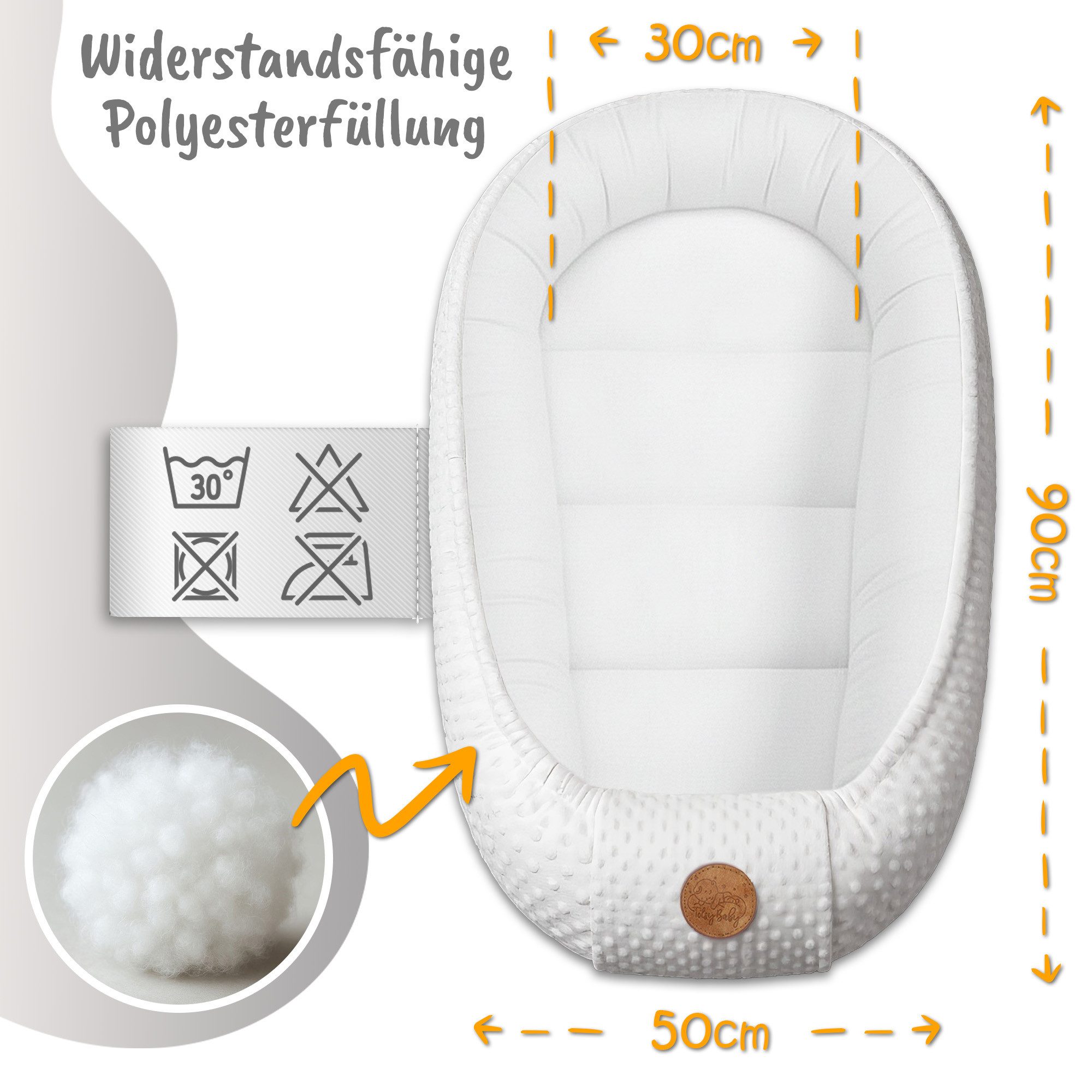 Totsy Baby Kuschelnest Nestchen Baby - Babynestchen Neugeborene Babynest für kinderbett