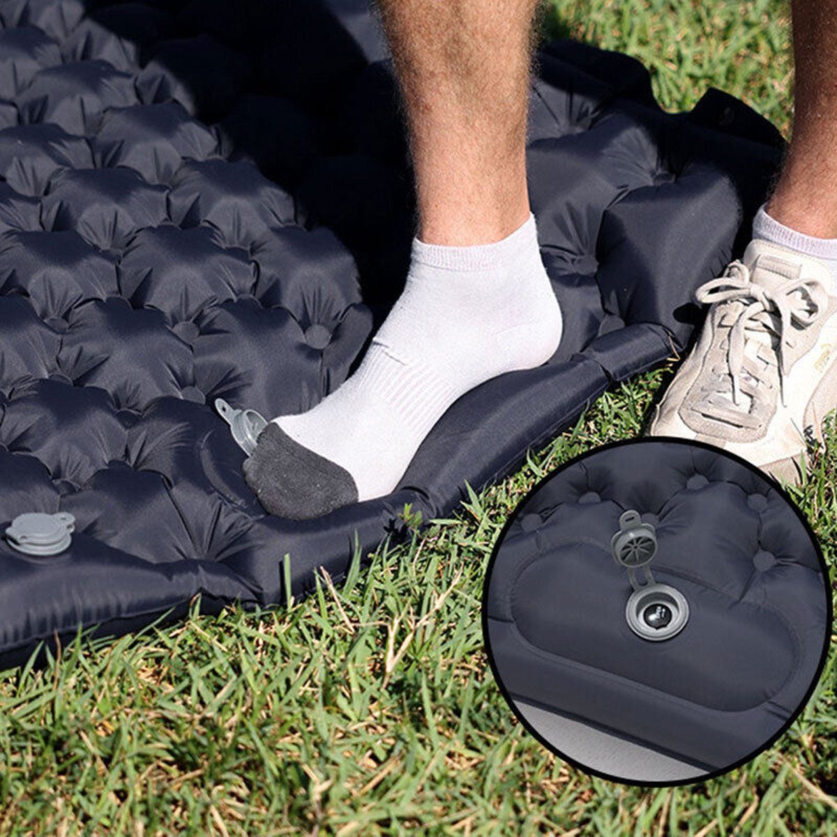 Einzelne Outdoor-tragbare Schlaf Luftbett aufblasbare Farbe ultraleicht Camping den im tragbar,ideal für götäzer und Matratze Schlafunterlage, für Freien Zelten und